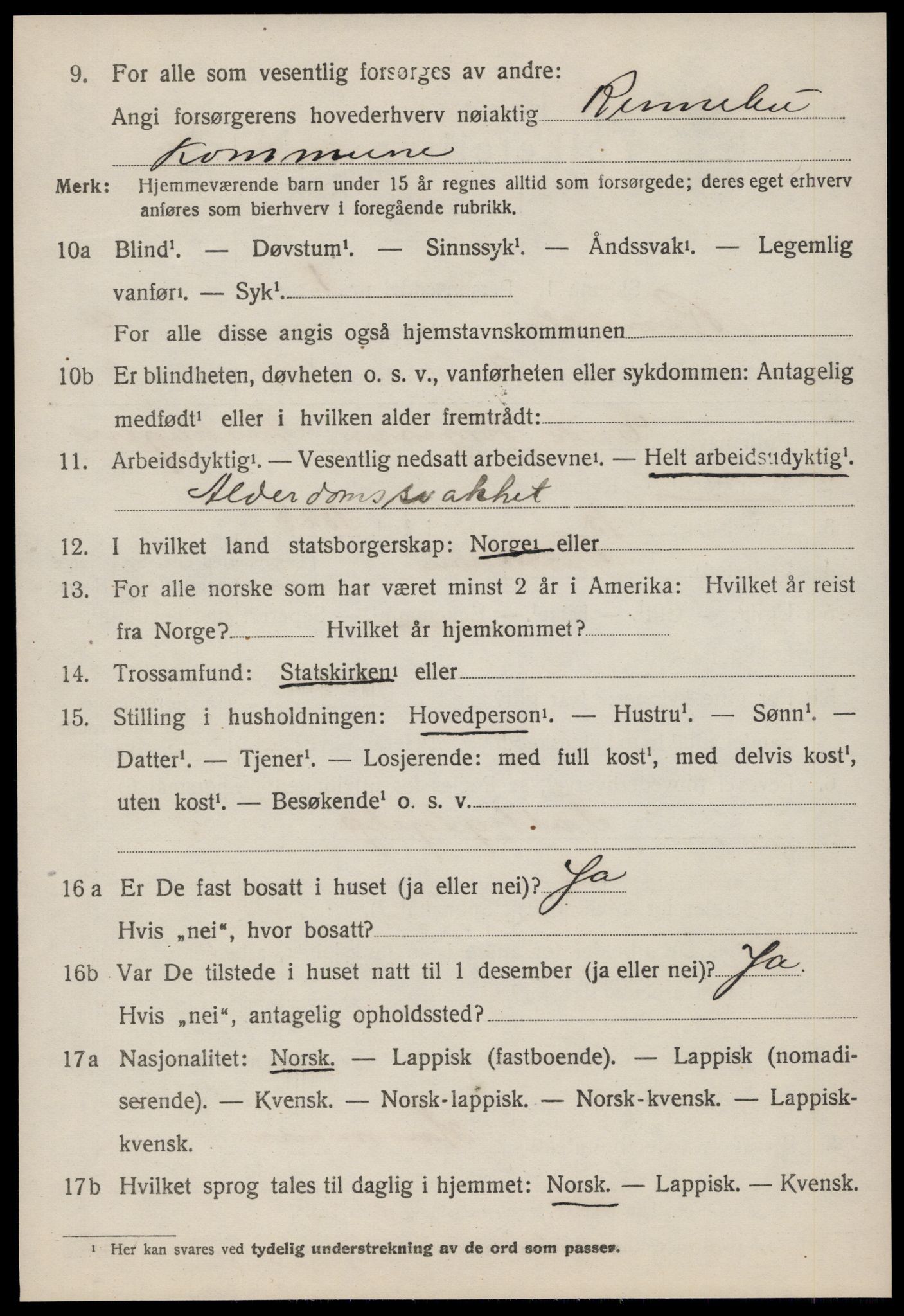 SAT, 1920 census for Rennebu, 1920, p. 5835