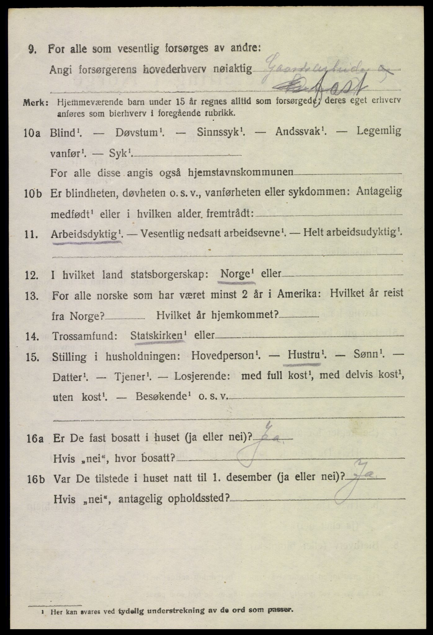 SAH, 1920 census for Østre Toten, 1920, p. 20345