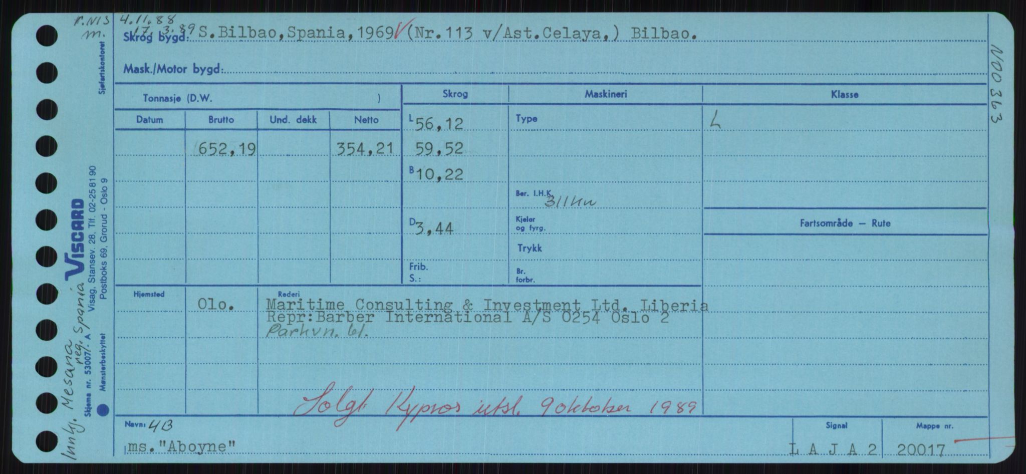 Sjøfartsdirektoratet med forløpere, Skipsmålingen, RA/S-1627/H/Hd/L0001: Fartøy, A-Anv, p. 11