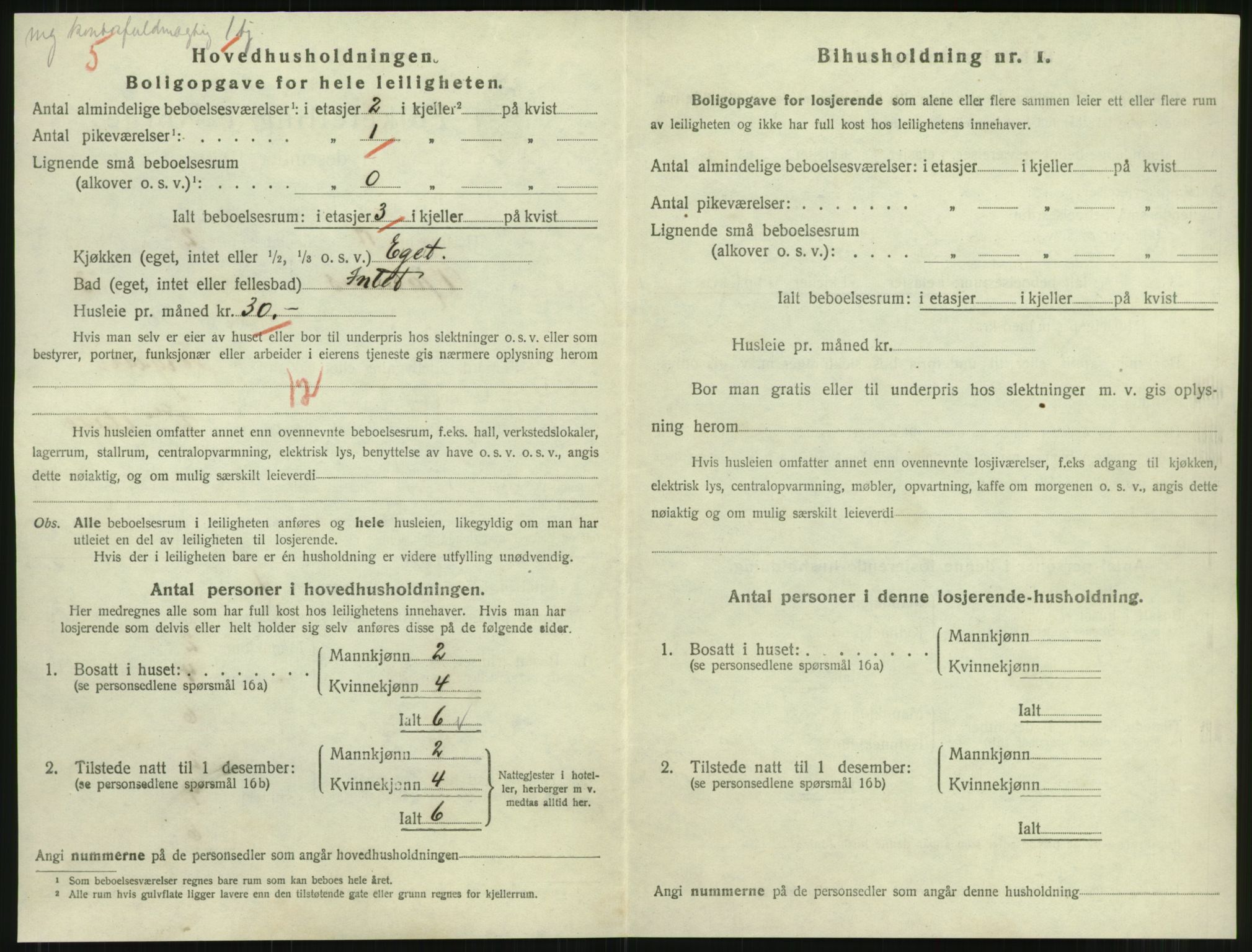 SAT, 1920 census for Namsos, 1920, p. 1188