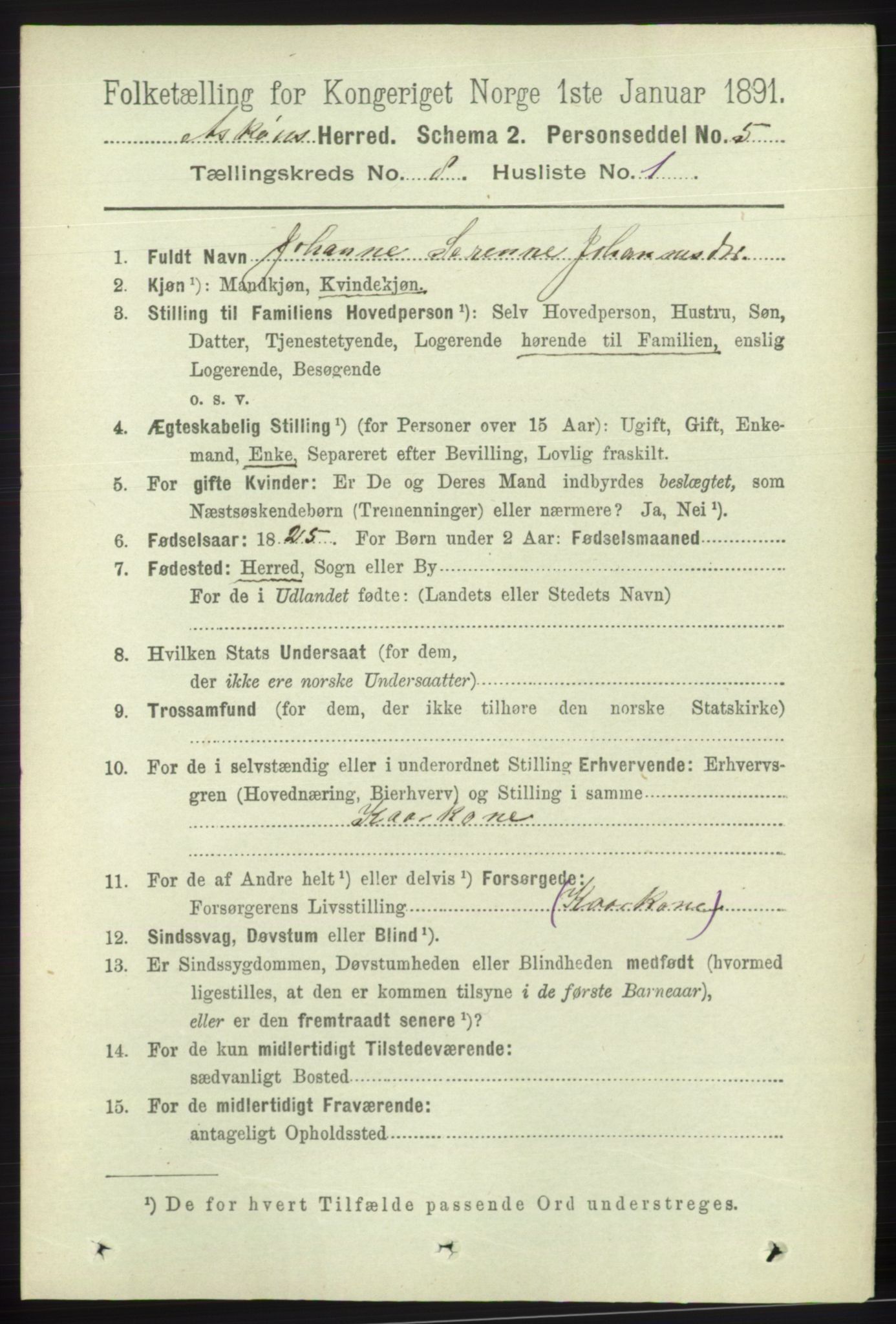 RA, 1891 census for 1247 Askøy, 1891, p. 5403