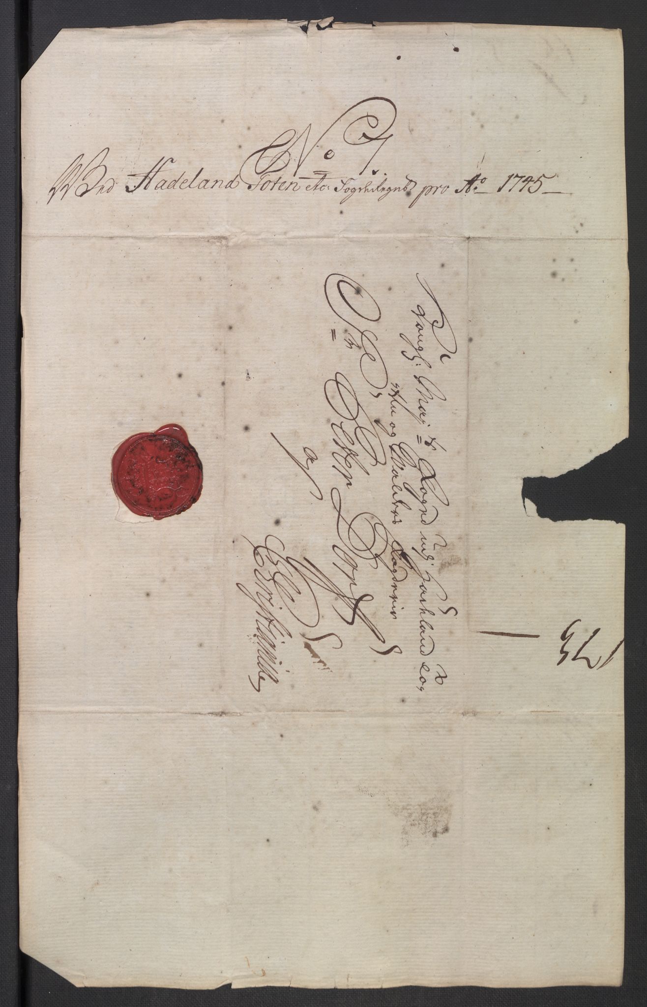 Rentekammeret inntil 1814, Reviderte regnskaper, Fogderegnskap, AV/RA-EA-4092/R18/L1345: Fogderegnskap Hadeland, Toten og Valdres, 1745-1746, p. 81