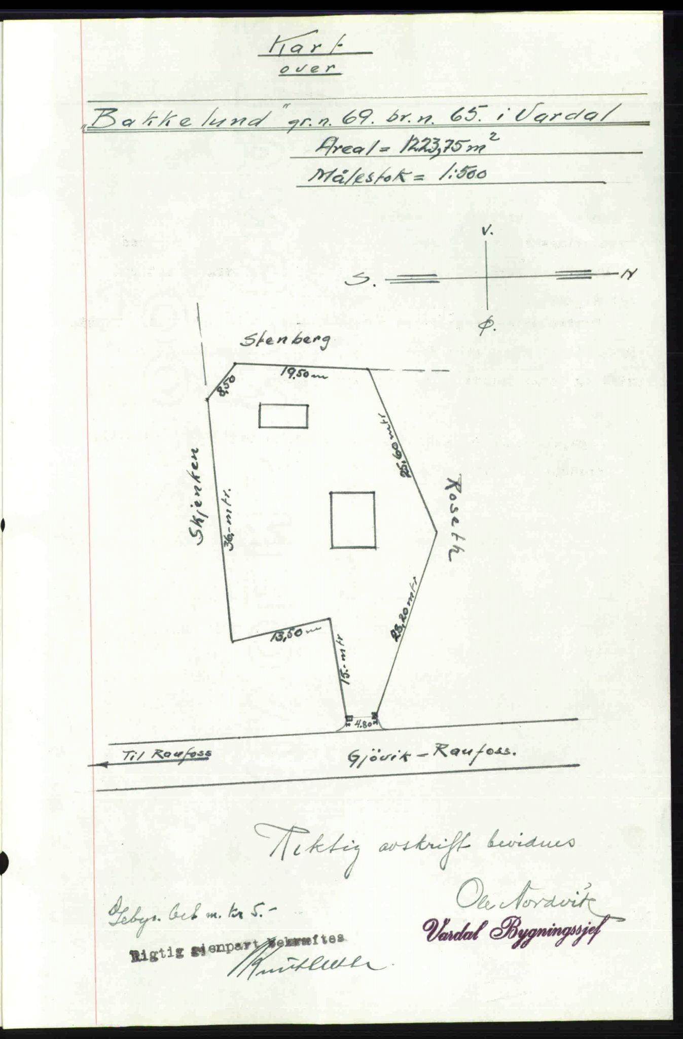 Toten tingrett, SAH/TING-006/H/Hb/Hbc/L0006: Mortgage book no. Hbc-06, 1939-1939, Diary no: : 2133/1939