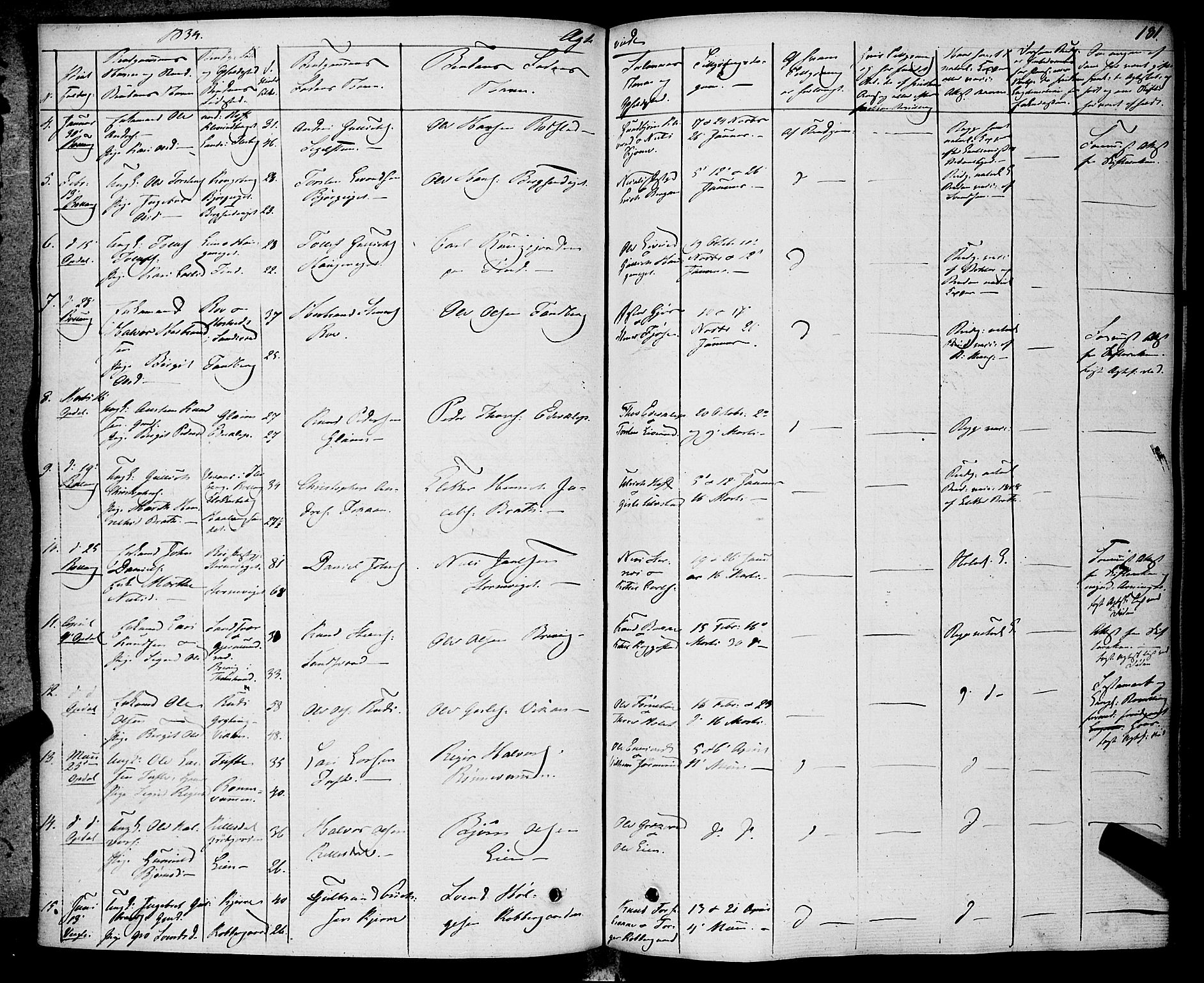 Rollag kirkebøker, AV/SAKO-A-240/F/Fa/L0007: Parish register (official) no. I 7, 1828-1847, p. 181