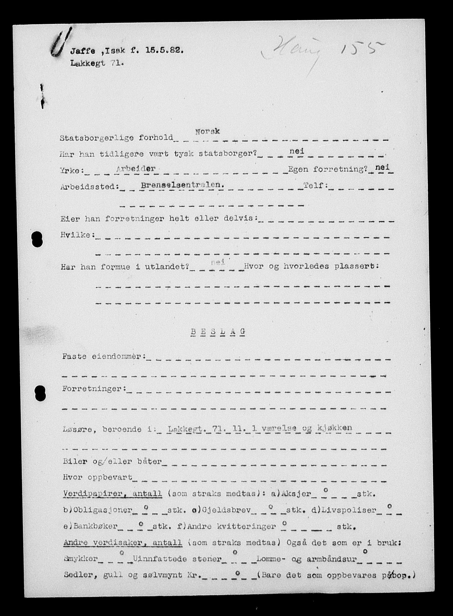 Justisdepartementet, Tilbakeføringskontoret for inndratte formuer, AV/RA-S-1564/H/Hc/Hcc/L0947: --, 1945-1947, p. 56