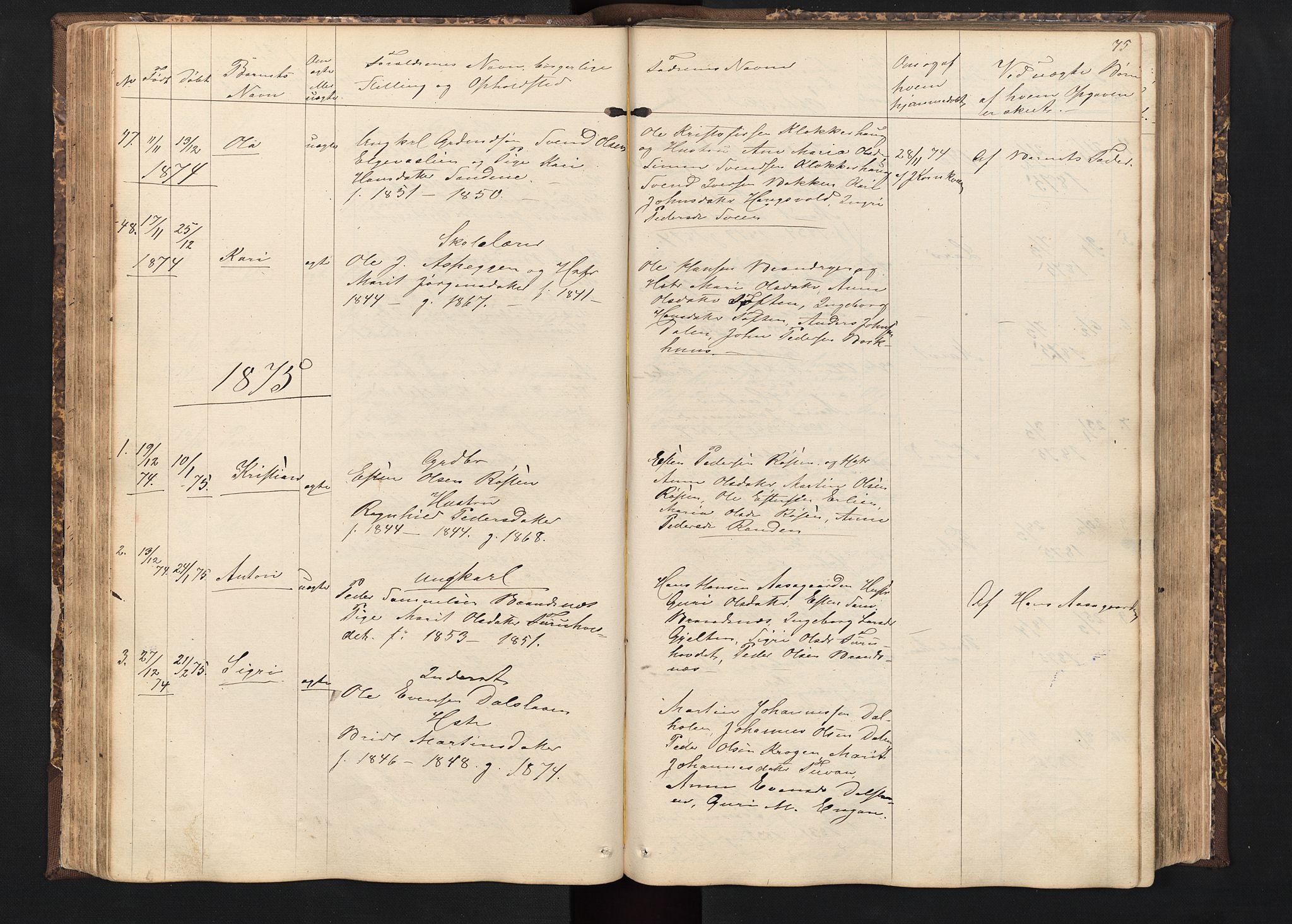 Alvdal prestekontor, AV/SAH-PREST-060/H/Ha/Hab/L0001: Parish register (copy) no. 1, 1857-1893, p. 75