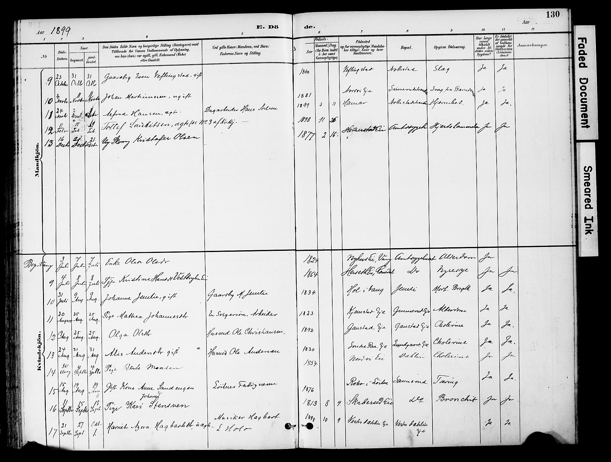 Stange prestekontor, AV/SAH-PREST-002/K/L0021: Parish register (official) no. 21, 1891-1902, p. 130