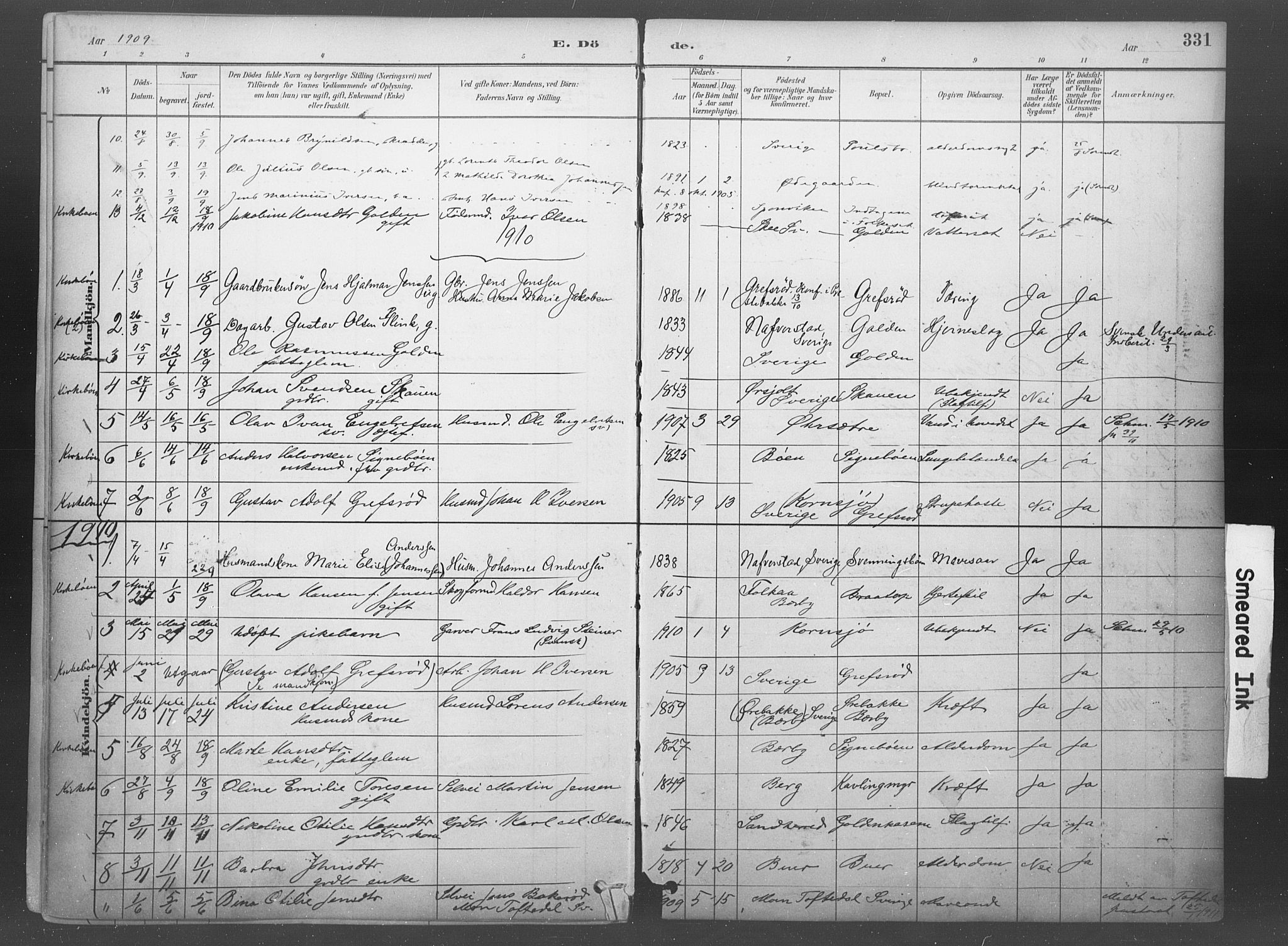 Idd prestekontor Kirkebøker, SAO/A-10911/F/Fb/L0002: Parish register (official) no. II 2, 1882-1923, p. 331