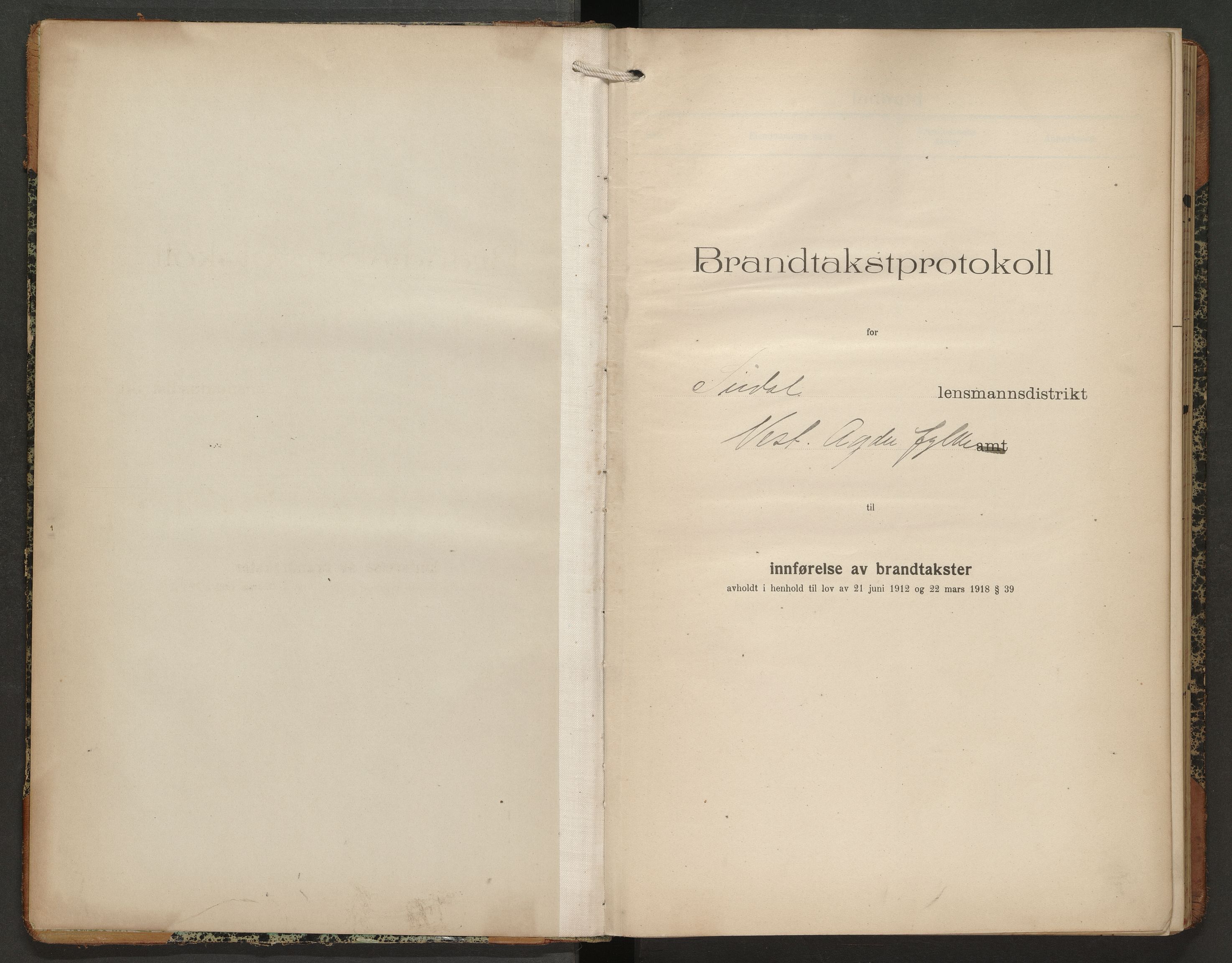 Norges Brannkasse Sirdal, AV/SAK-2241-0044/F/Fa/L0005: Branntakstprotokoll nr. 4 med gårdsnavnregister, 1924-1935