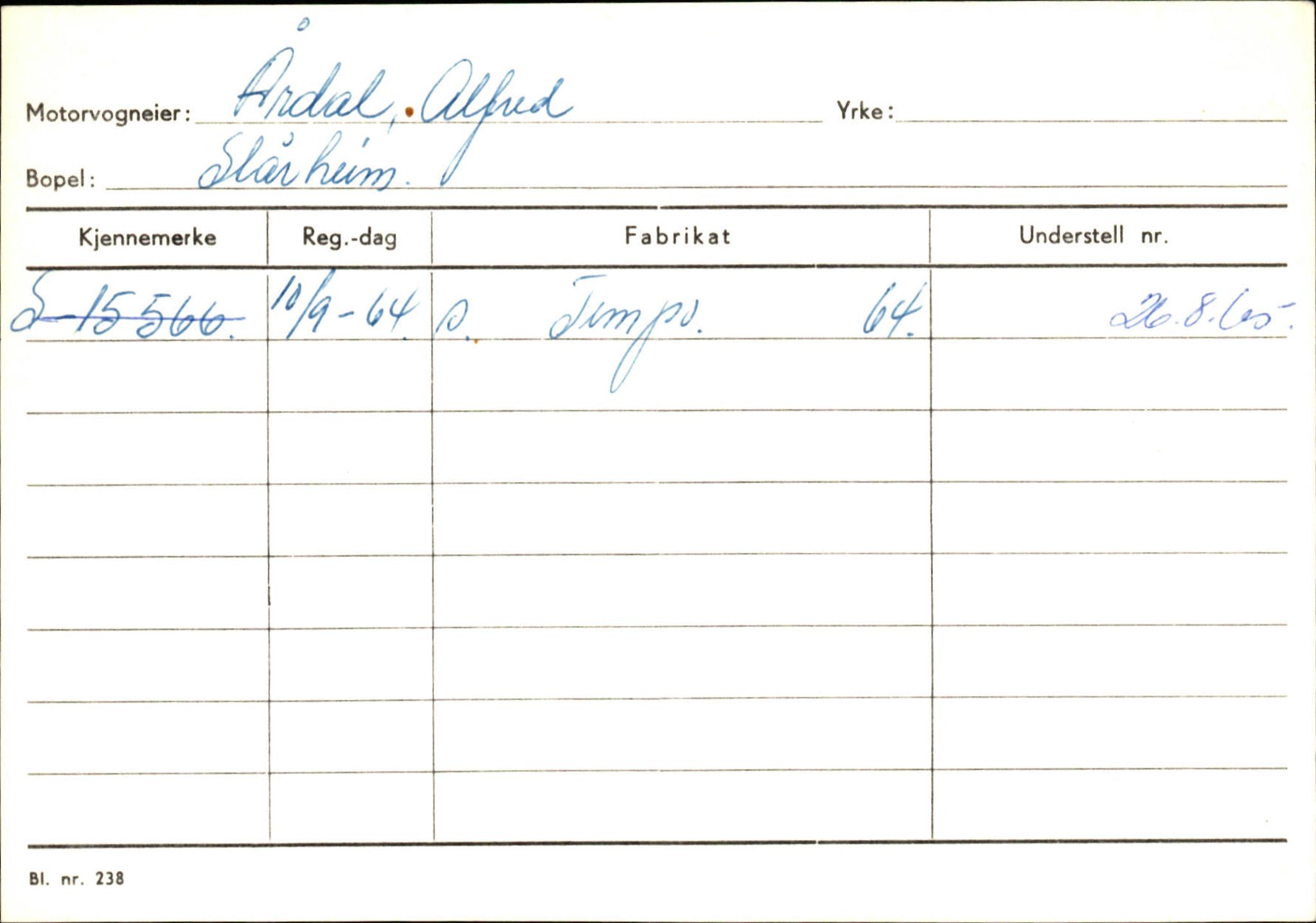 Statens vegvesen, Sogn og Fjordane vegkontor, AV/SAB-A-5301/4/F/L0130: Eigarregister Eid T-Å. Høyanger A-O, 1945-1975, p. 287