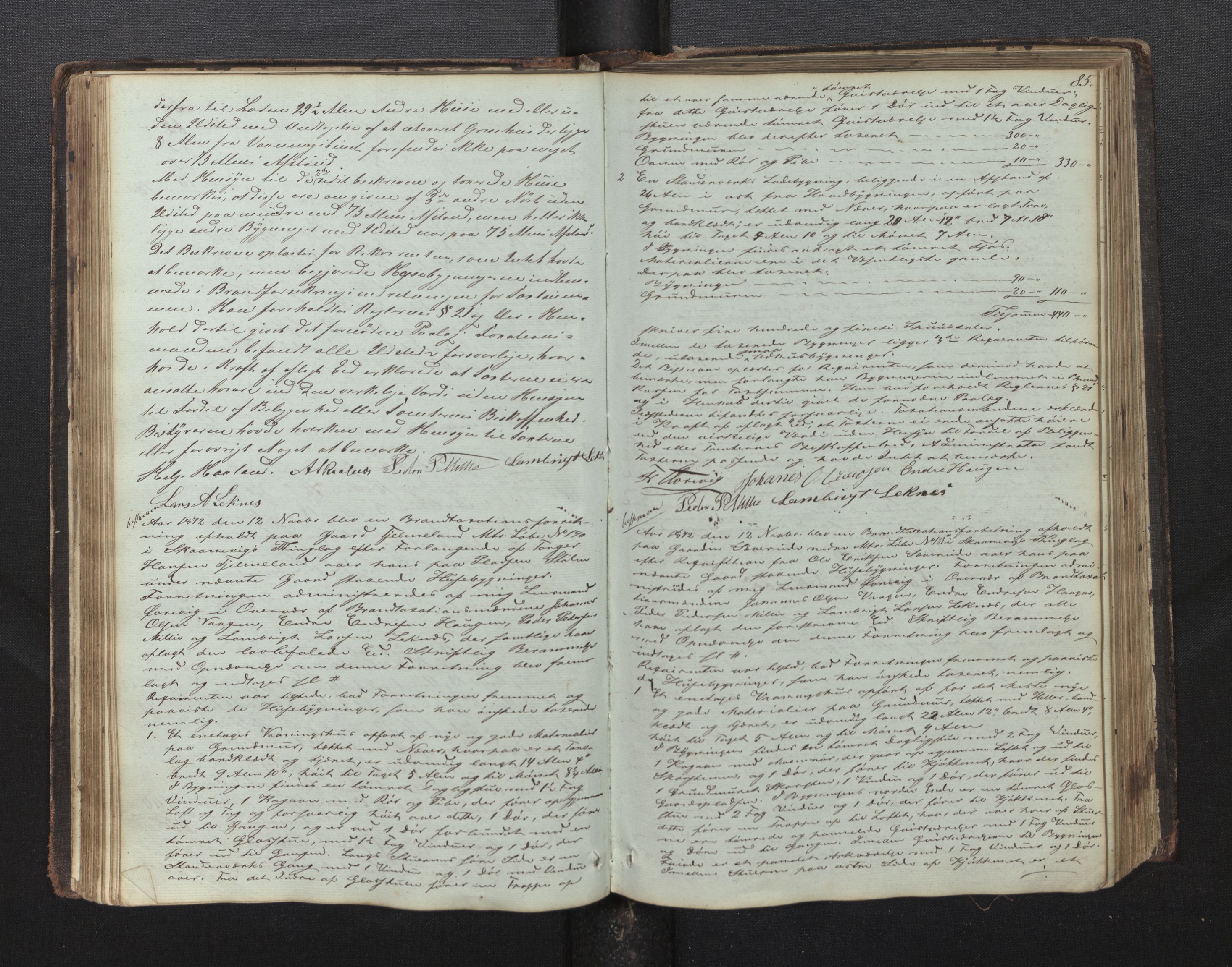 Lensmannen i Skånevik, AV/SAB-A-34901/0012/L0001: Branntakstprotokoll, 1846-1892, p. 84b-85a