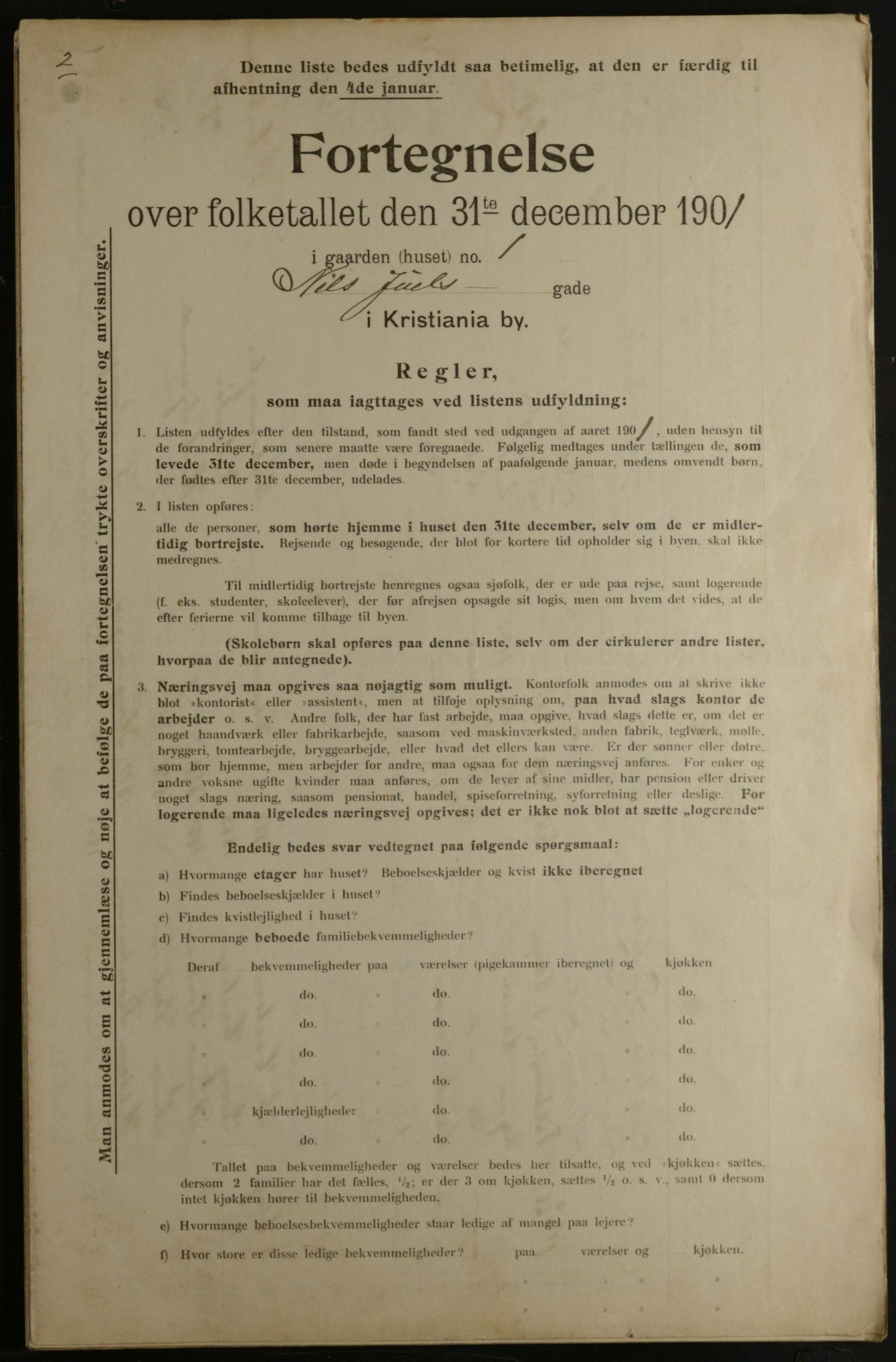 OBA, Municipal Census 1901 for Kristiania, 1901, p. 10764