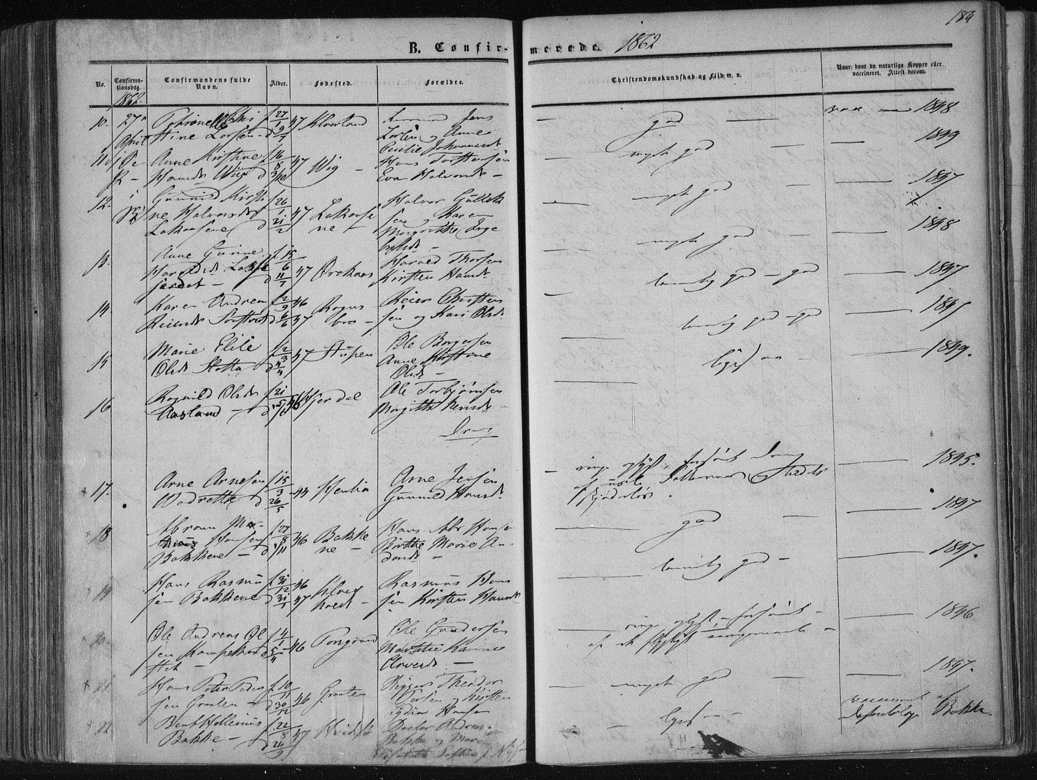 Solum kirkebøker, SAKO/A-306/F/Fa/L0007: Parish register (official) no. I 7, 1856-1864, p. 184
