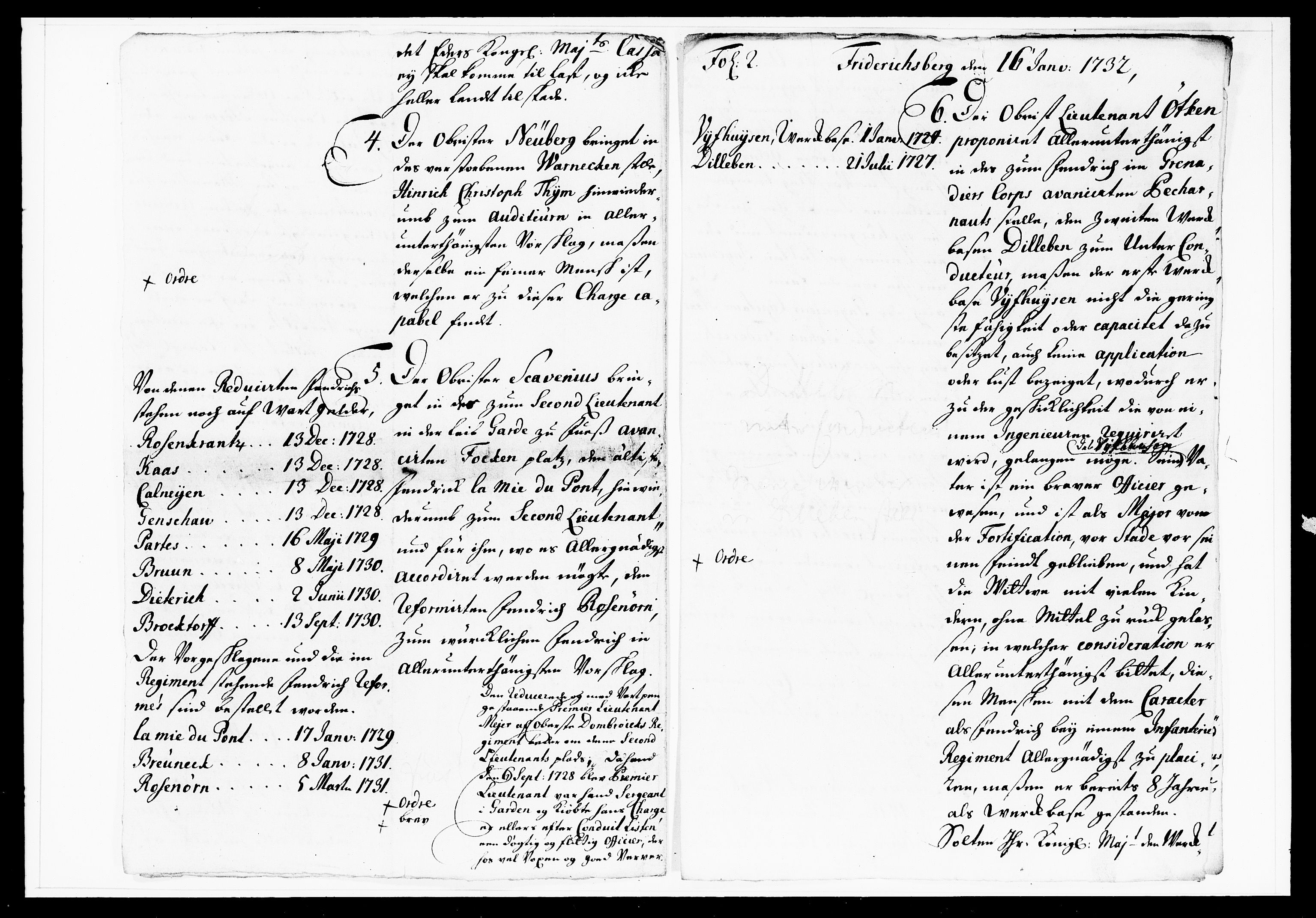 Krigskollegiet, Krigskancelliet, DRA/A-0006/-/1103-1107: Refererede sager, 1732, p. 23