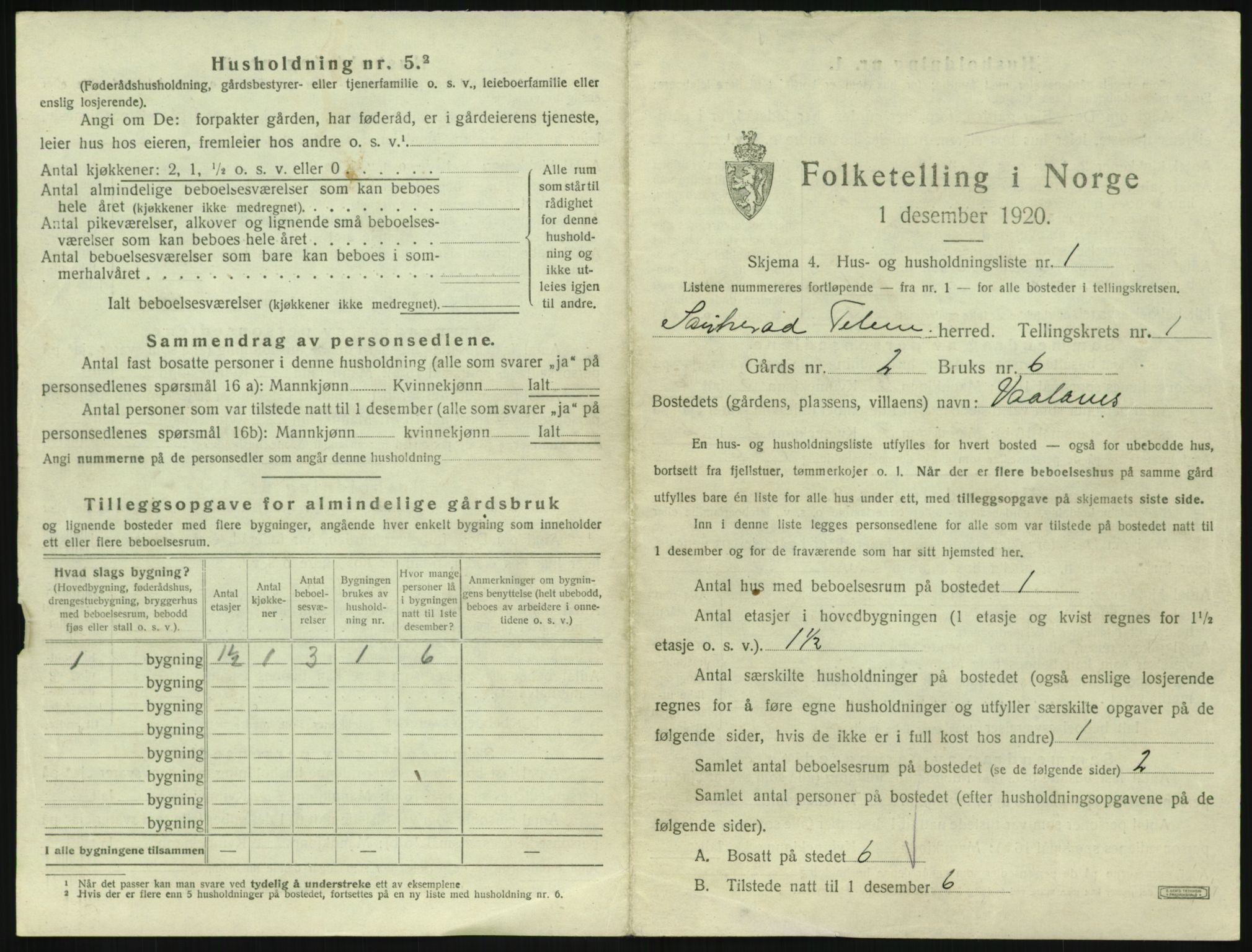 SAKO, 1920 census for Sauherad, 1920, p. 49