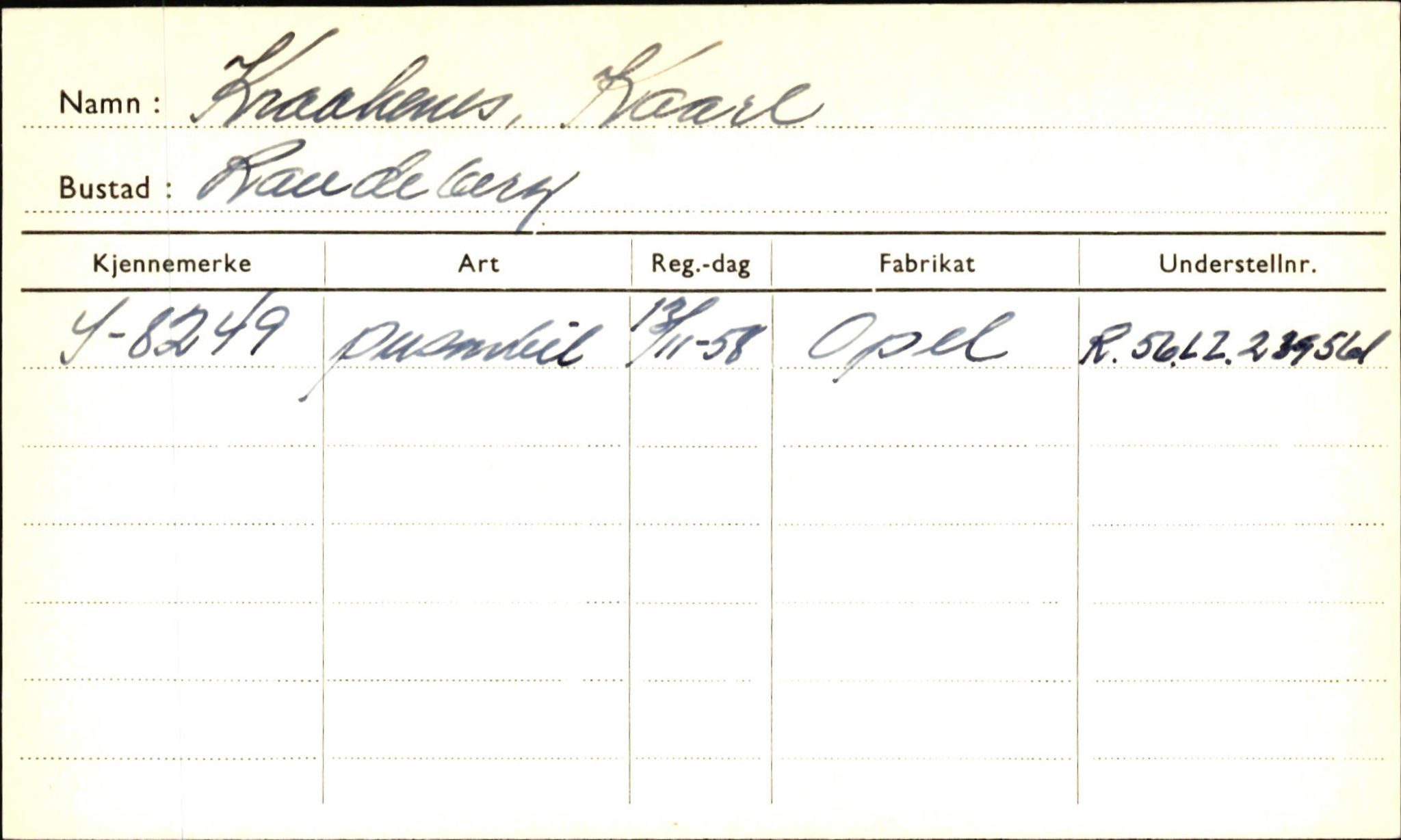 Statens vegvesen, Sogn og Fjordane vegkontor, AV/SAB-A-5301/4/F/L0001B: Eigarregister Fjordane til 1.6.1961, 1930-1961, p. 262