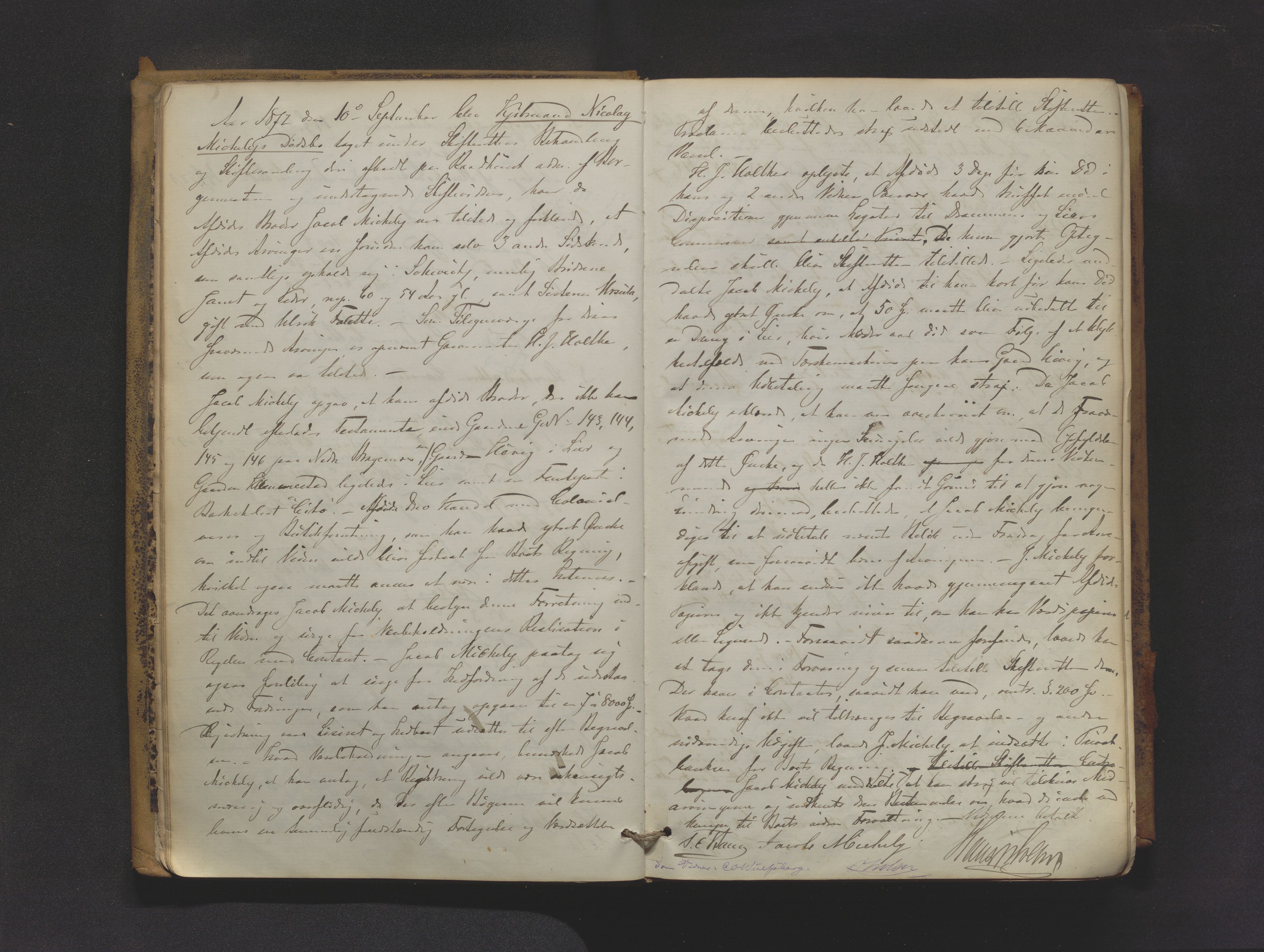 Drammen byfogd, AV/SAKO-A-222/H/Hb/Hbc/L0012: Skifteforhandlingsprotokoll. - Drammen., 1867-1880, p. 11