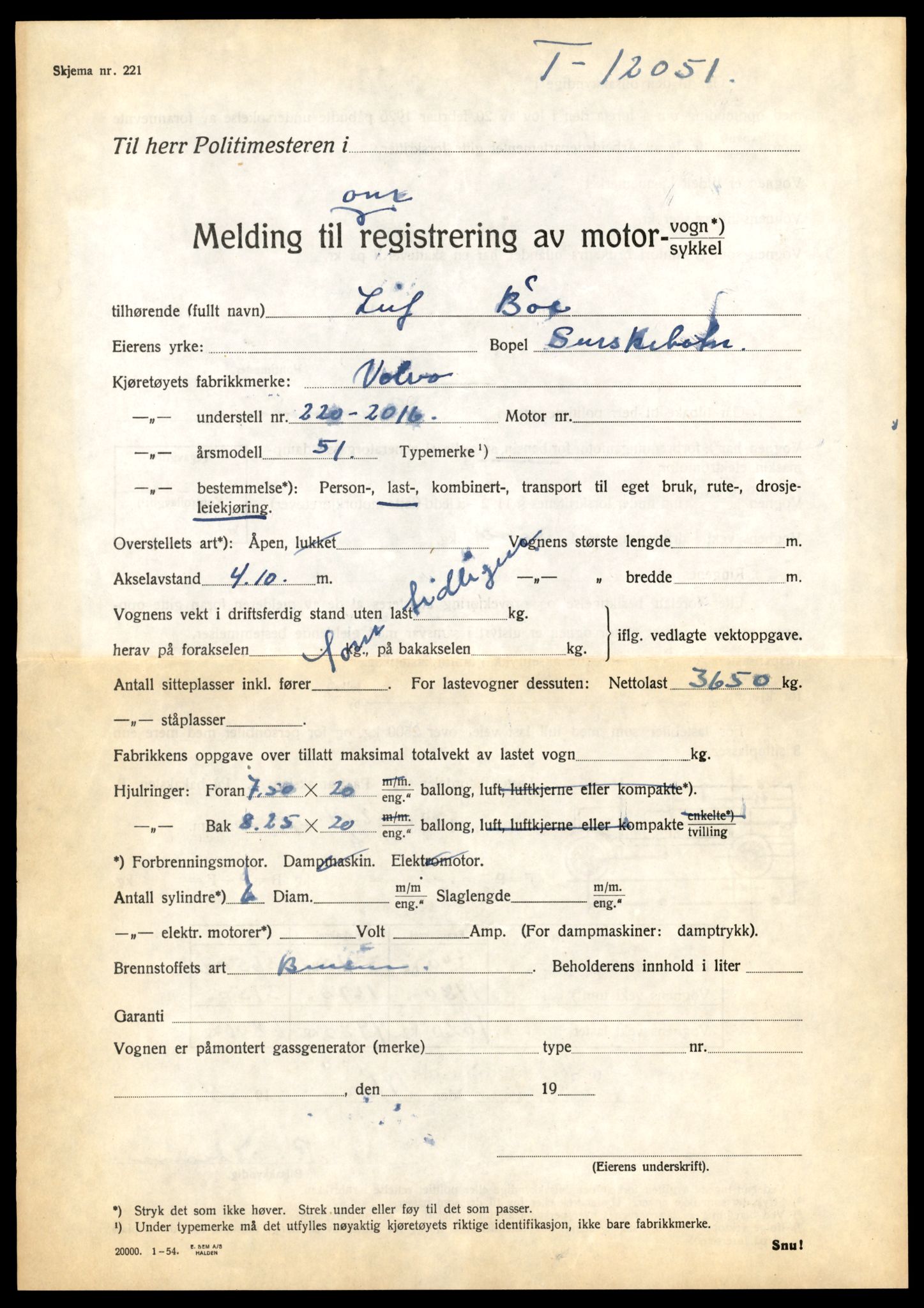 Møre og Romsdal vegkontor - Ålesund trafikkstasjon, AV/SAT-A-4099/F/Fe/L0032: Registreringskort for kjøretøy T 11997 - T 12149, 1927-1998, p. 1525