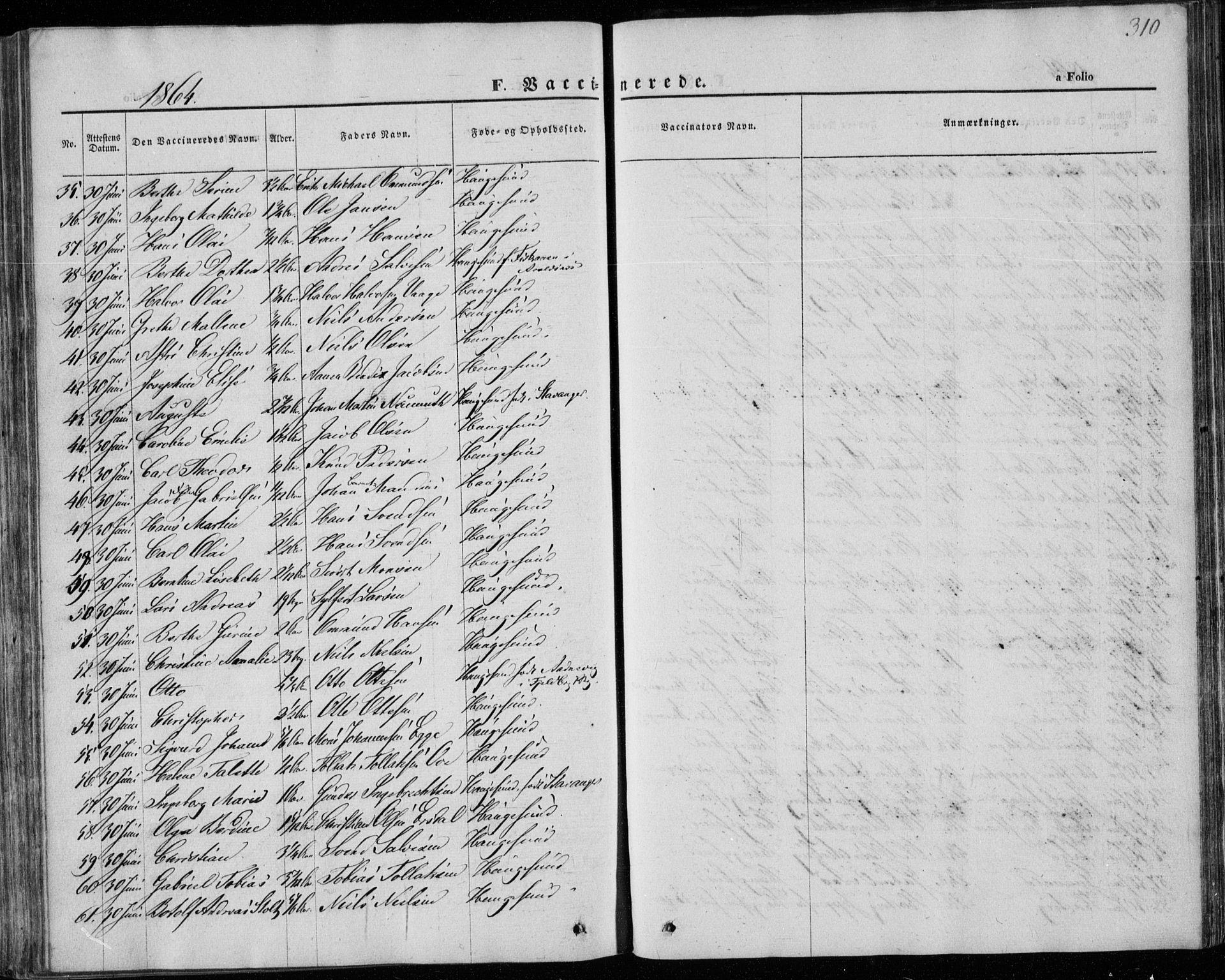 Torvastad sokneprestkontor, AV/SAST-A -101857/H/Ha/Haa/L0011: Parish register (official) no. A 11, 1857-1866, p. 310