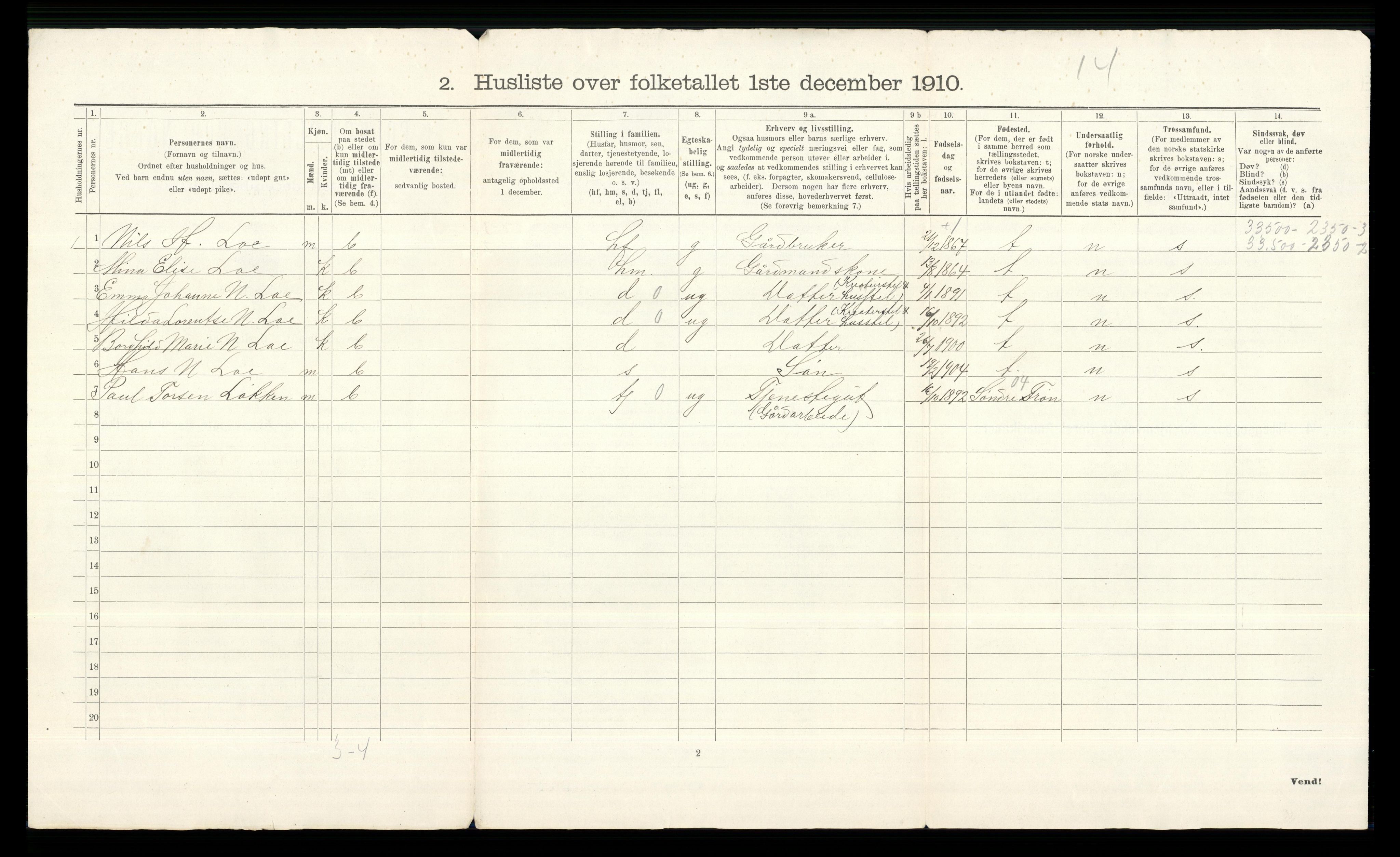 RA, 1910 census for Øvre Eiker, 1910, p. 96