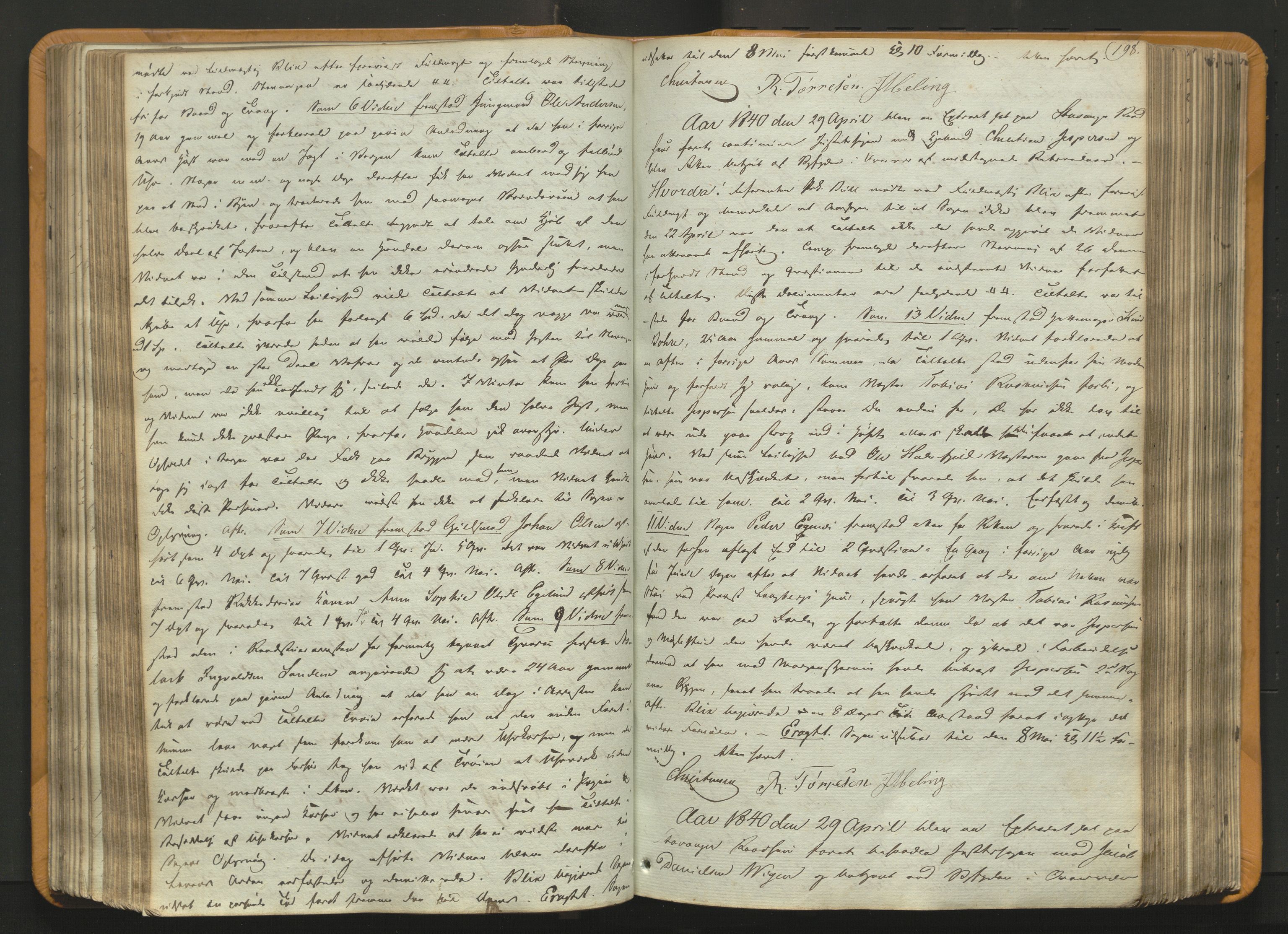 Stavanger byfogd, AV/SAST-A-101408/001/3/30/30BA/L0054: Bytingprotkoll, 1838-1843, p. 197b-198a