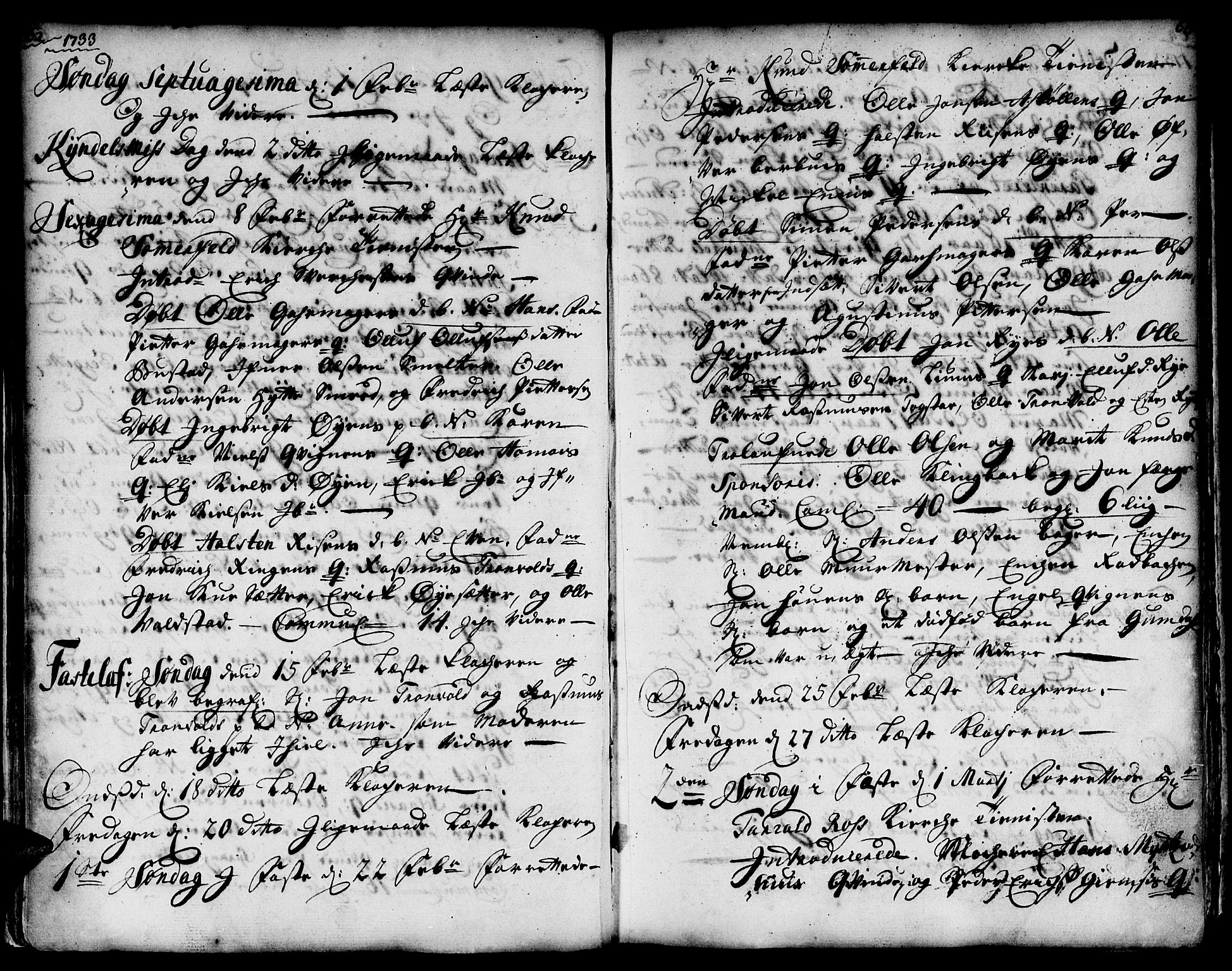 Ministerialprotokoller, klokkerbøker og fødselsregistre - Sør-Trøndelag, SAT/A-1456/671/L0839: Parish register (official) no. 671A01, 1730-1755, p. 62-63