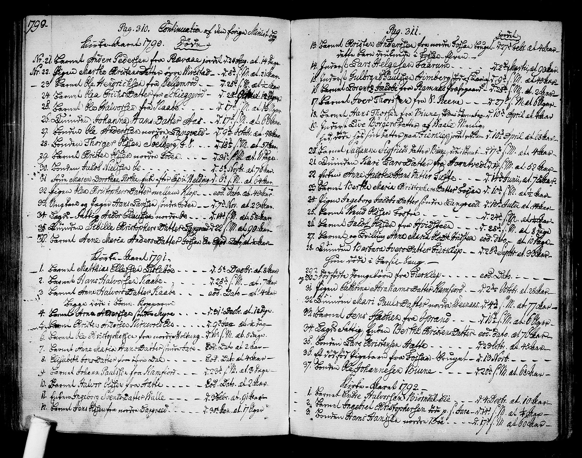 Ramnes kirkebøker, SAKO/A-314/F/Fa/L0003: Parish register (official) no. I 3, 1790-1813, p. 310-311