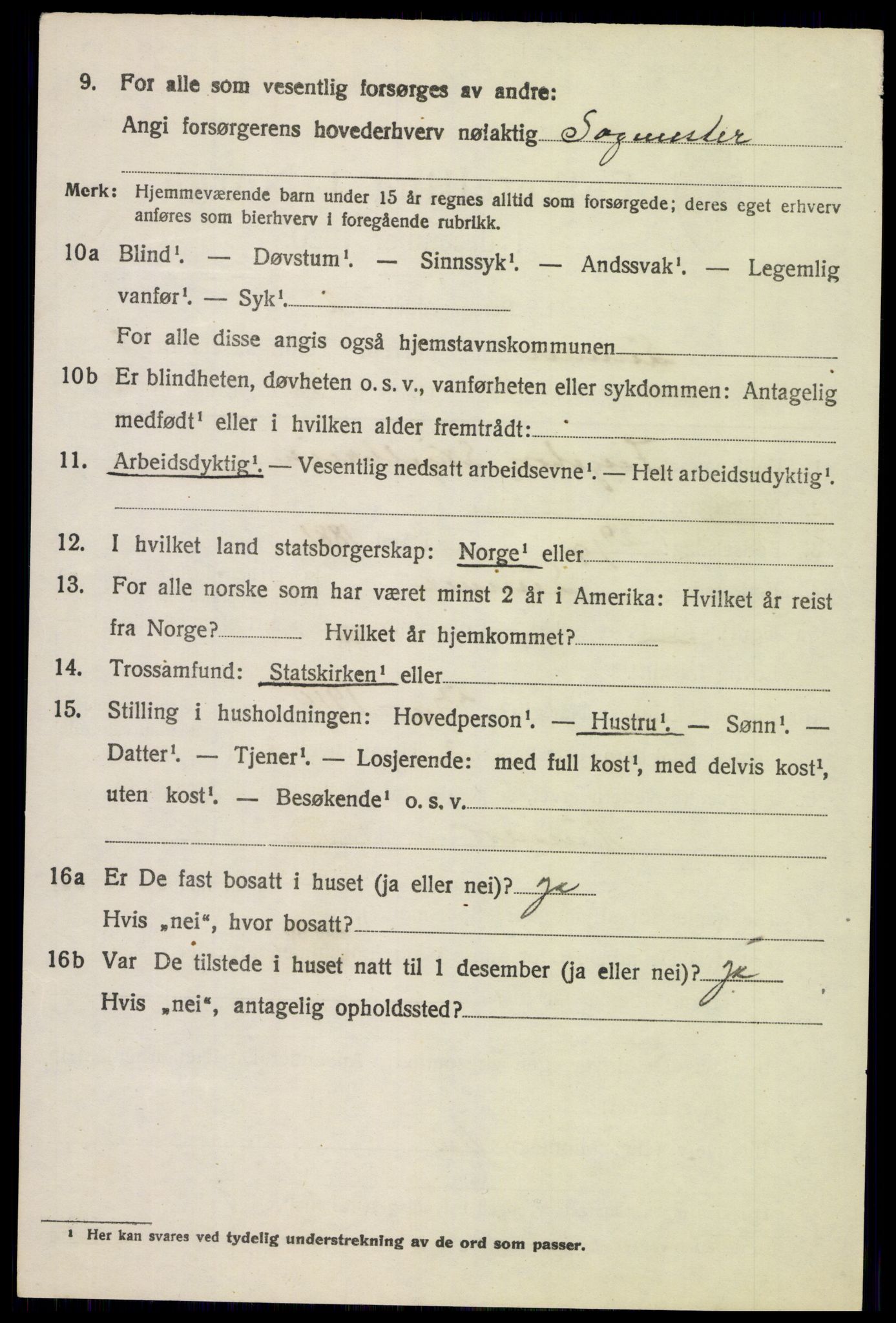 SAH, 1920 census for Lunner, 1920, p. 5356