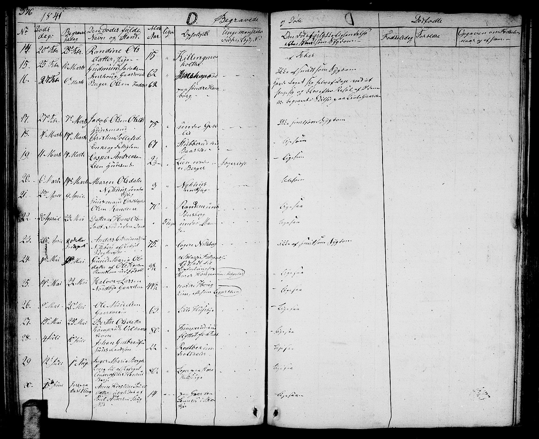 Aurskog prestekontor Kirkebøker, AV/SAO-A-10304a/G/Ga/L0002: Parish register (copy) no. I 2, 1829-1857, p. 376