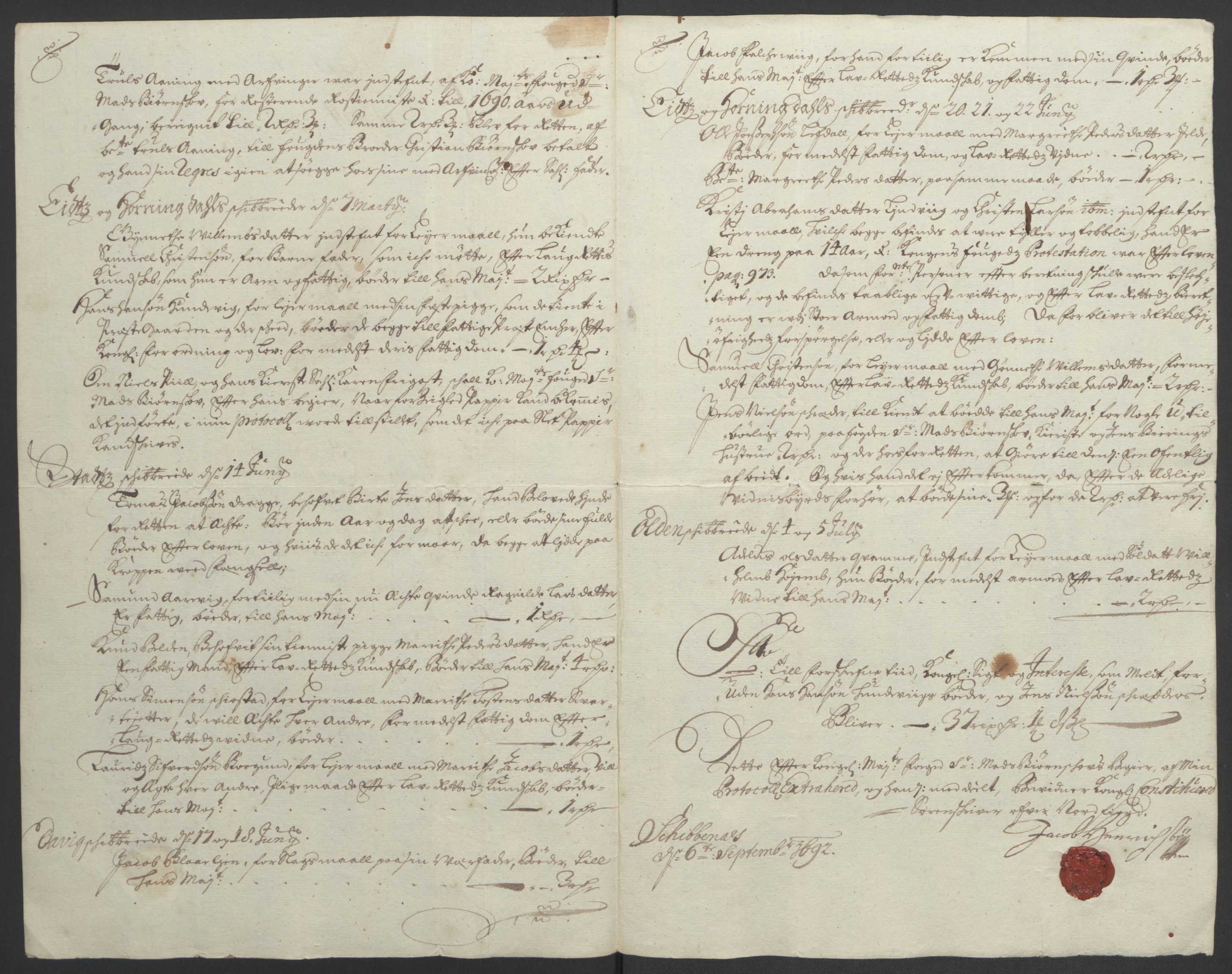 Rentekammeret inntil 1814, Reviderte regnskaper, Fogderegnskap, AV/RA-EA-4092/R53/L3420: Fogderegnskap Sunn- og Nordfjord, 1691-1692, p. 374