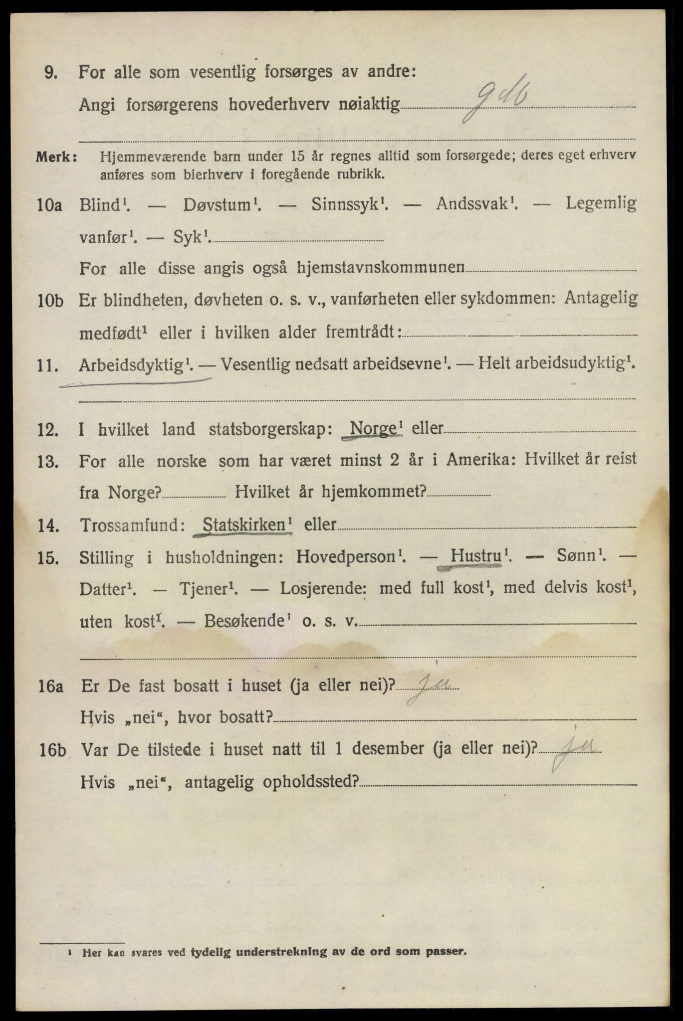 SAO, 1920 census for Vestby, 1920, p. 6364