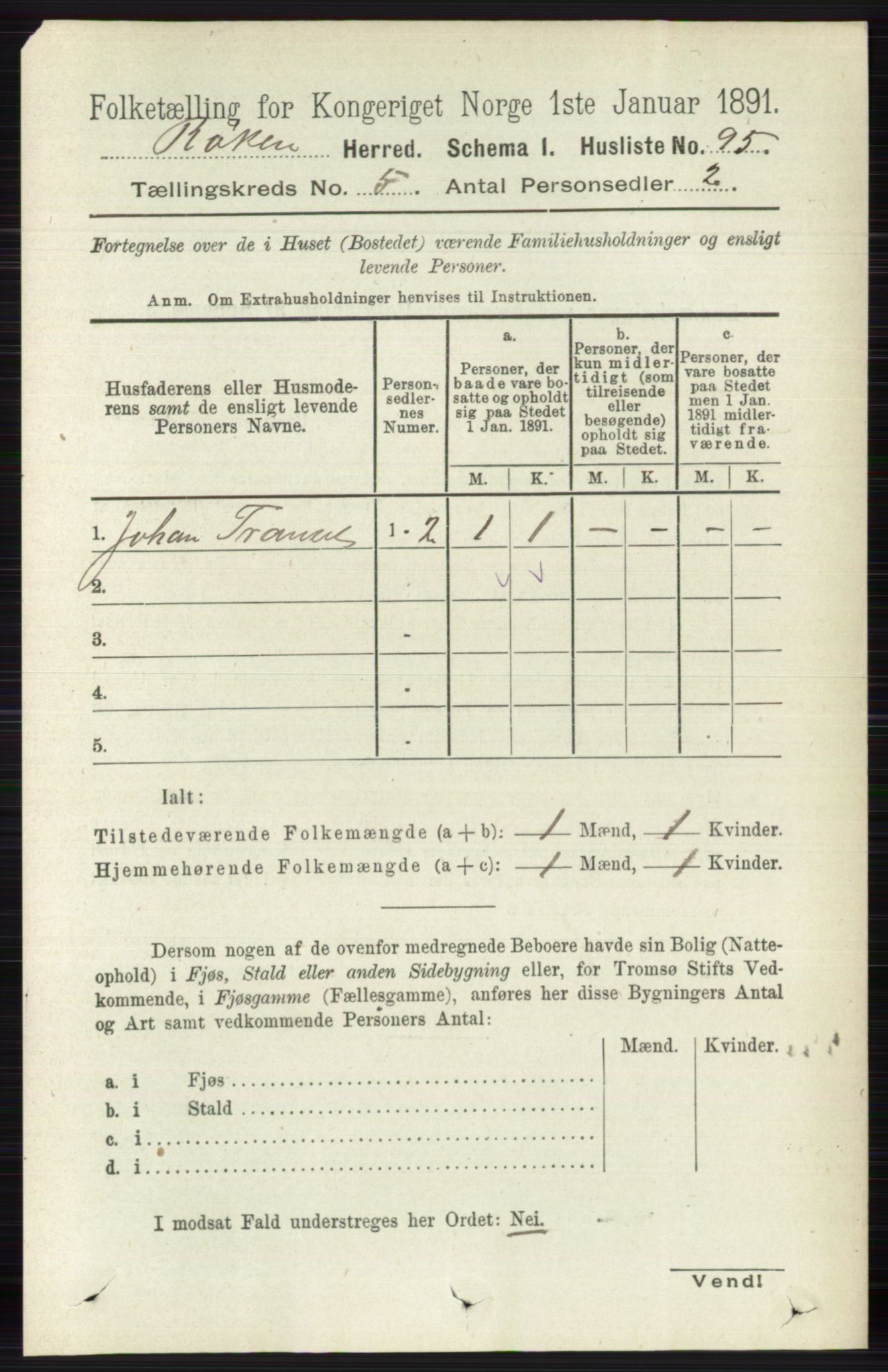 RA, 1891 census for 0627 Røyken, 1891, p. 2859