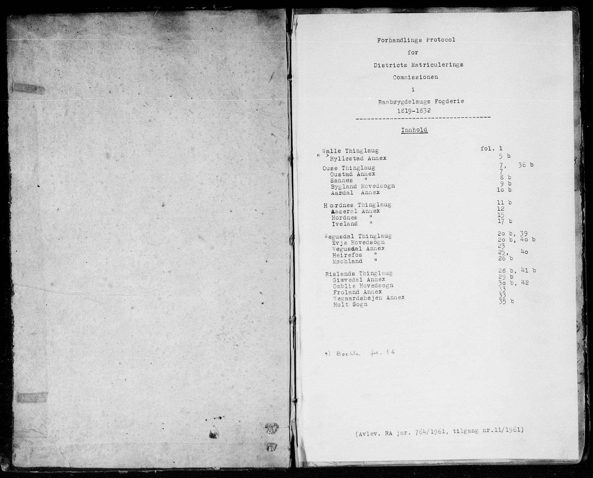 Hovedmatrikkelkommisjonen, AV/RA-S-1529, 1819-1832