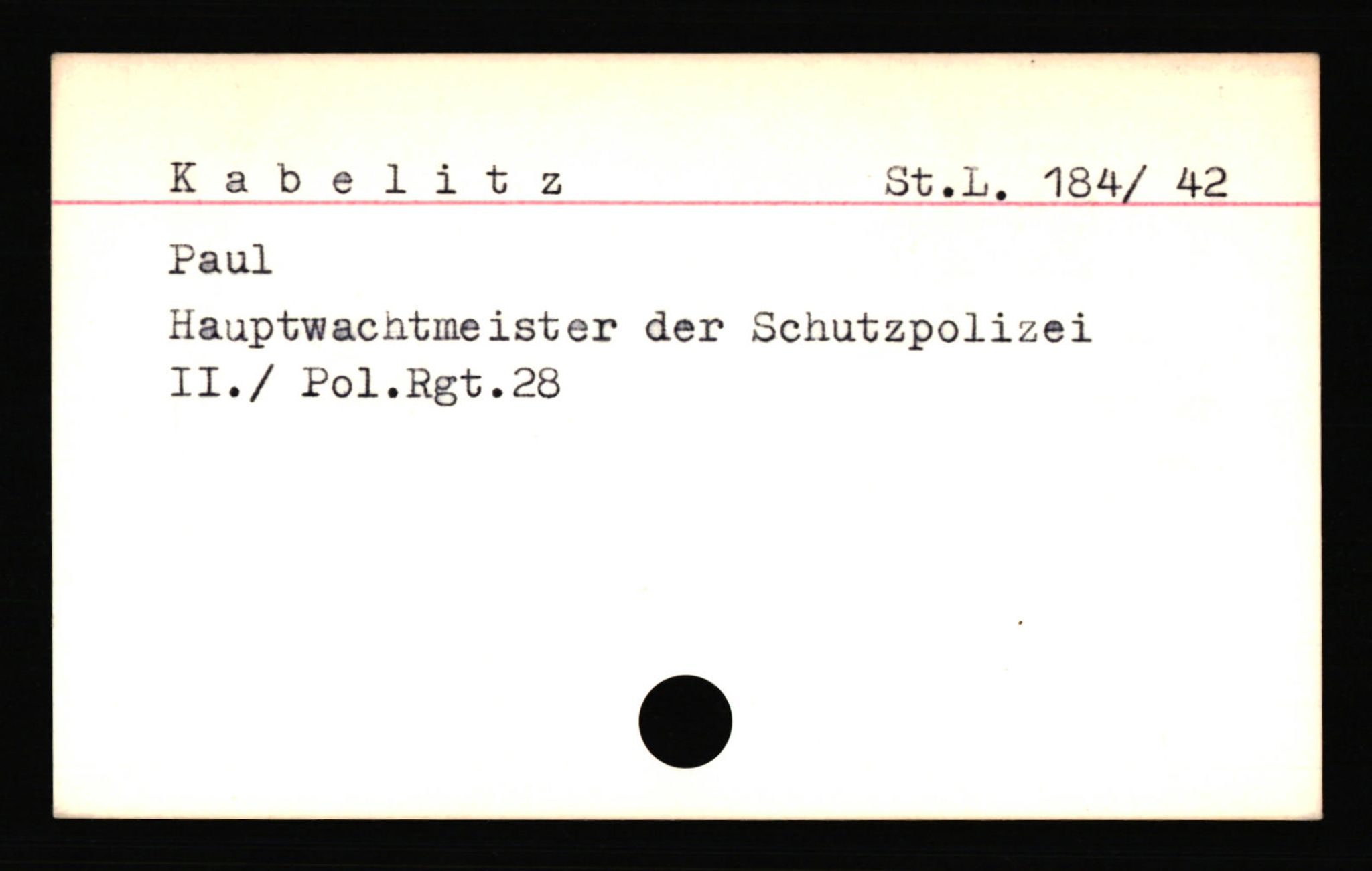 SS- und Polizeigericht Nord (IX), AV/RA-RAFA-3182/0001/C/Ca/L0004: kartotekkort for personer alfabetisk på etternavn: John-L, 1940-1945, p. 94