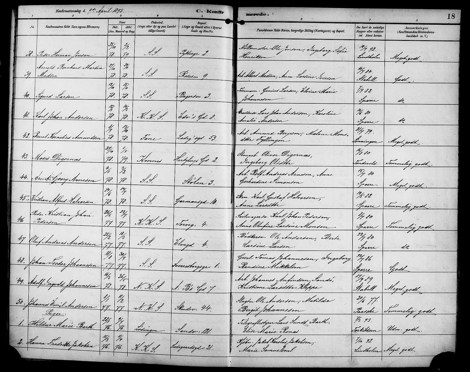 Sandviken Sokneprestembete, AV/SAB-A-77601/H/Hb/L0003: Parish register (copy) no. A 4, 1892-1901, p. 18