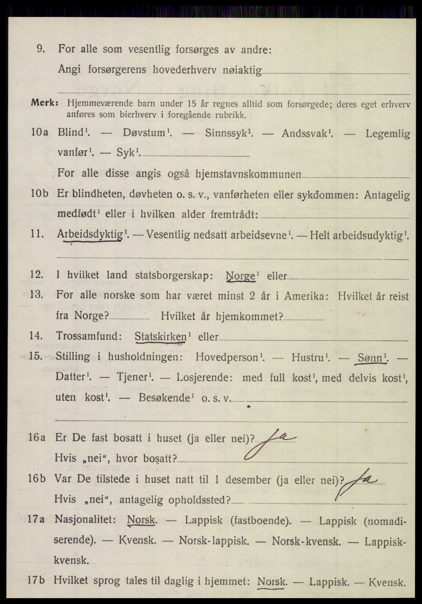 SAT, 1920 census for Hattfjelldal, 1920, p. 1741