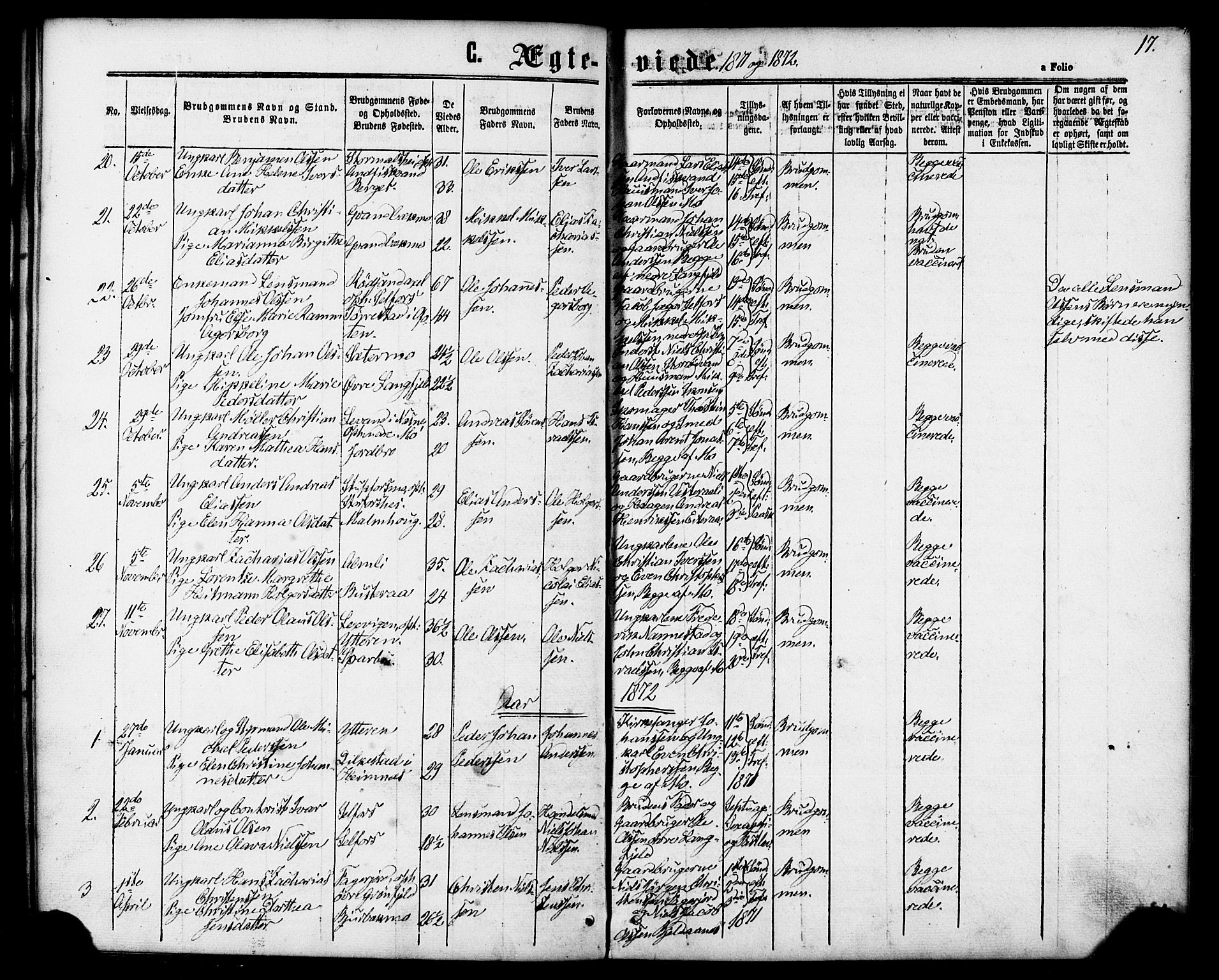 Ministerialprotokoller, klokkerbøker og fødselsregistre - Nordland, AV/SAT-A-1459/827/L0395: Parish register (official) no. 827A07, 1864-1886, p. 17