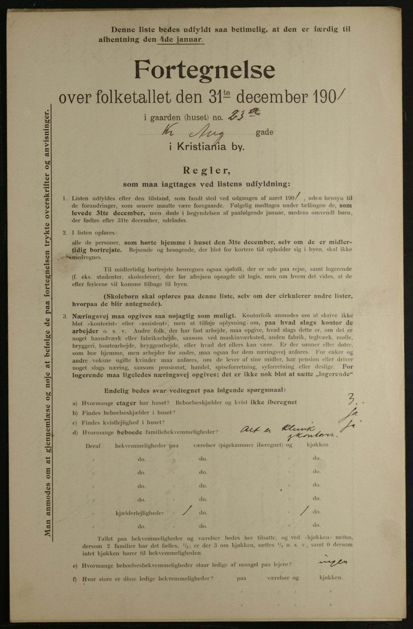 OBA, Municipal Census 1901 for Kristiania, 1901, p. 8320