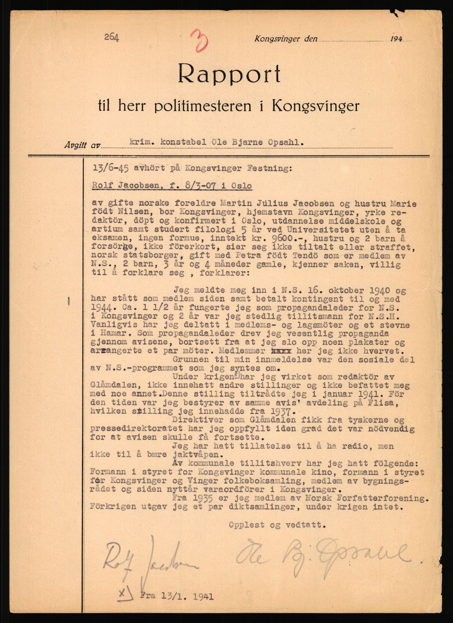 Landssvikarkivet, Kongsvinger politikammer, AV/RA-S-3138-08/Da/L0055/0797: Saker / Anr. 555/45, 1945-1946, p. 12