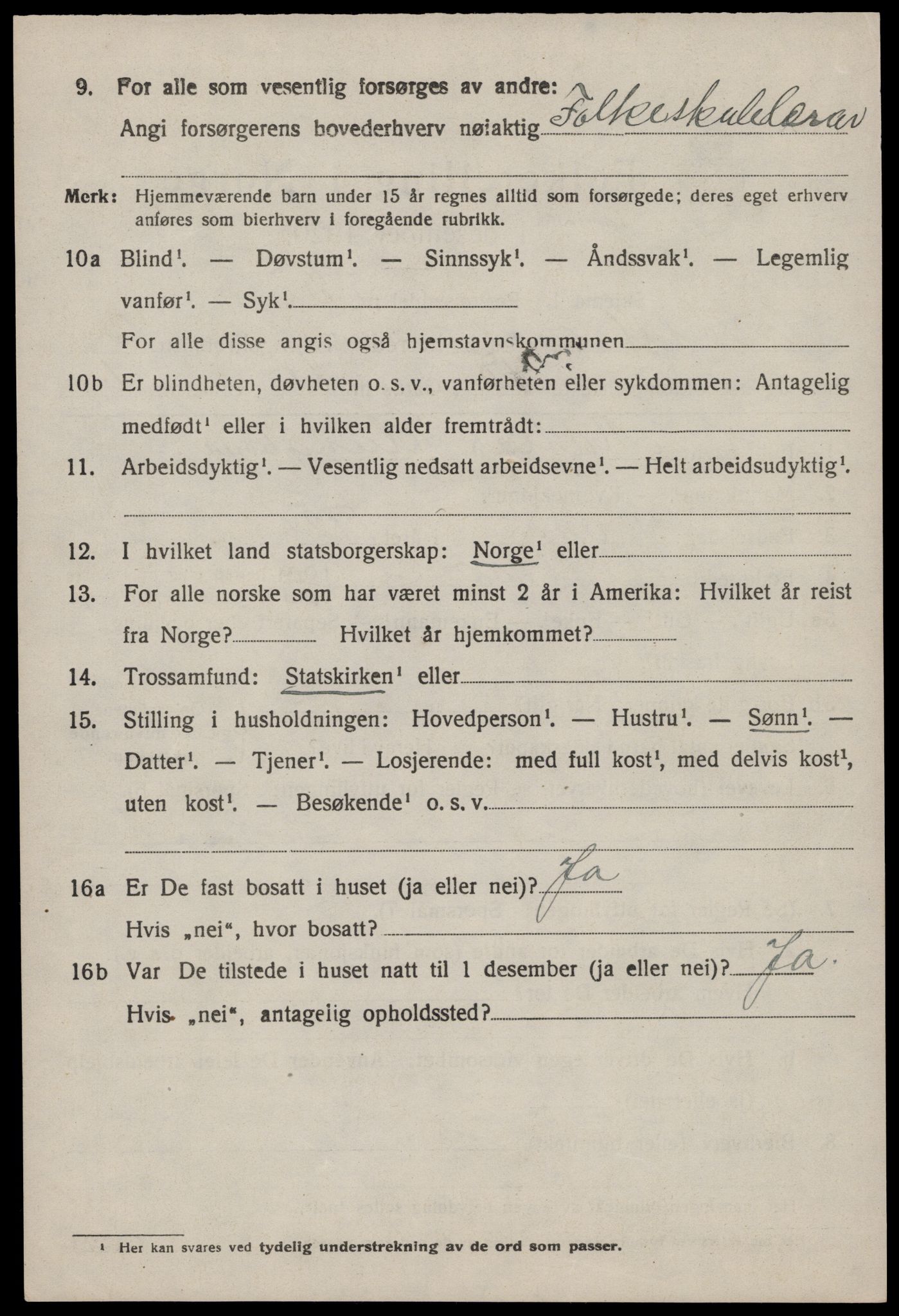 SAST, 1920 census for Nedstrand, 1920, p. 1730