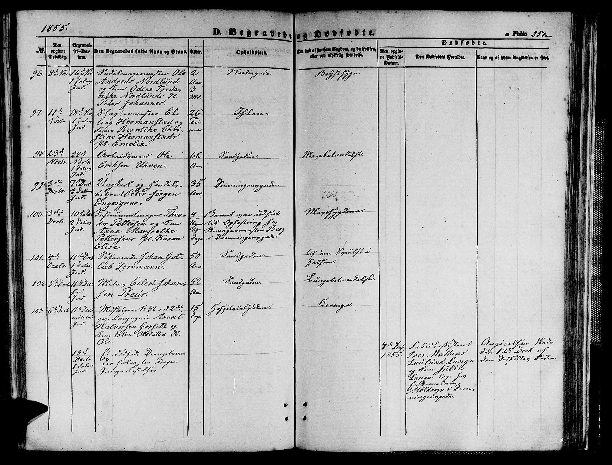 Ministerialprotokoller, klokkerbøker og fødselsregistre - Sør-Trøndelag, AV/SAT-A-1456/602/L0138: Parish register (copy) no. 602C06, 1853-1858, p. 250