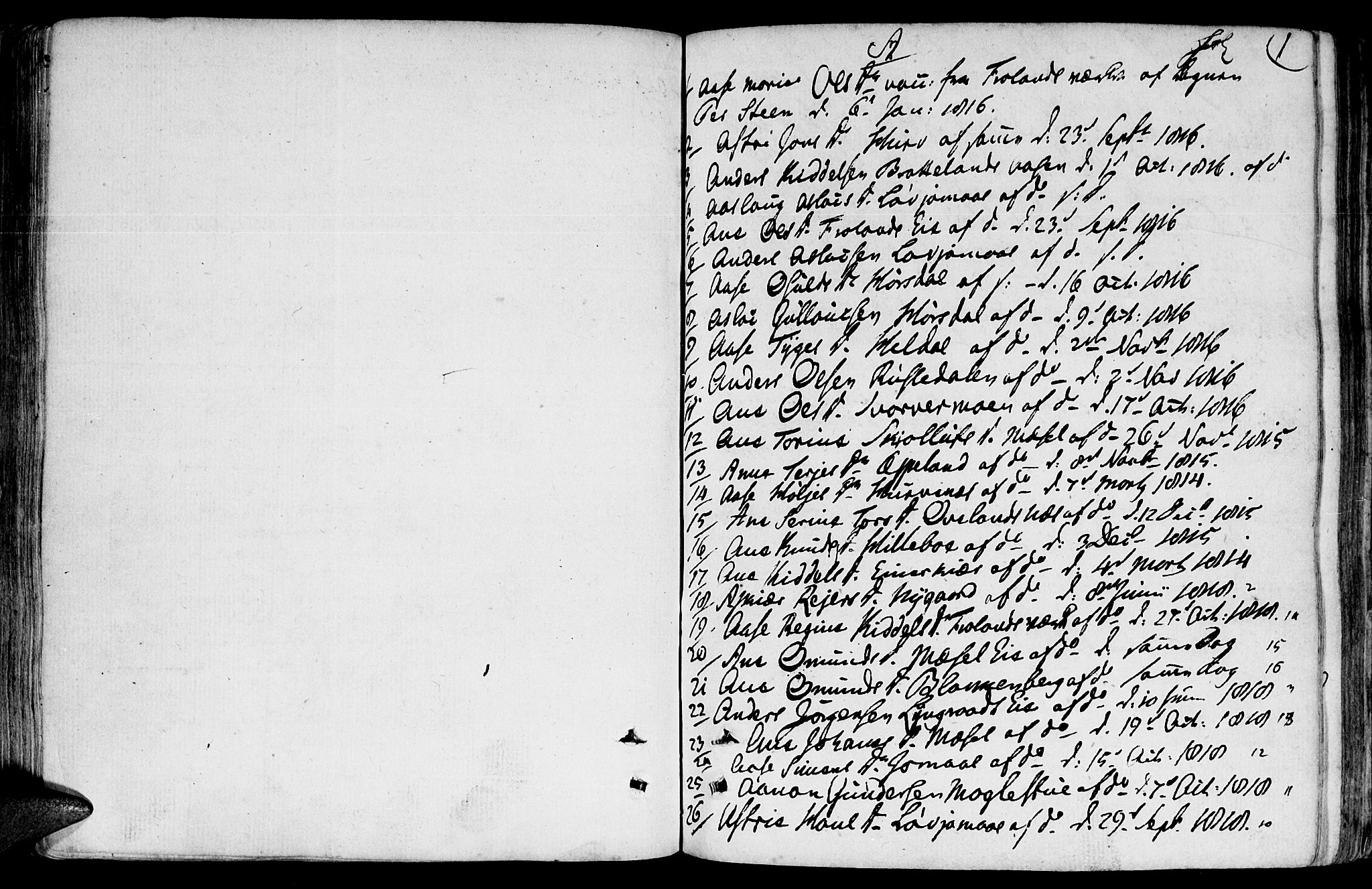 Froland sokneprestkontor, SAK/1111-0013/F/Fb/L0005: Parish register (copy) no. B 5, 1786-1816, p. 101