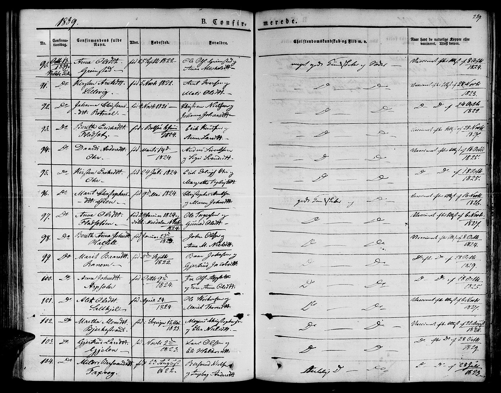 Ministerialprotokoller, klokkerbøker og fødselsregistre - Møre og Romsdal, SAT/A-1454/572/L0843: Parish register (official) no. 572A06, 1832-1842, p. 229