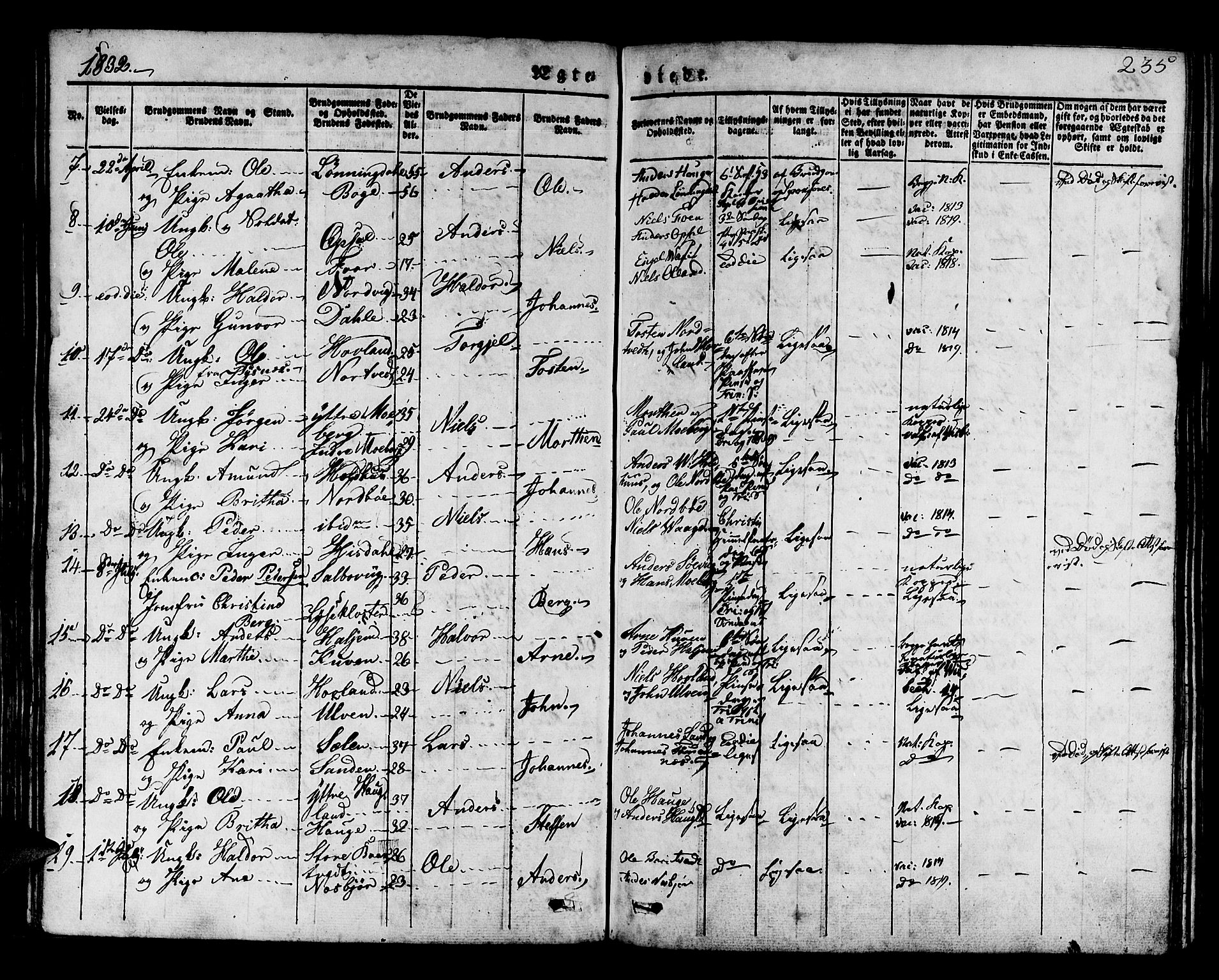 Os sokneprestembete, AV/SAB-A-99929: Parish register (official) no. A 14, 1826-1839, p. 235