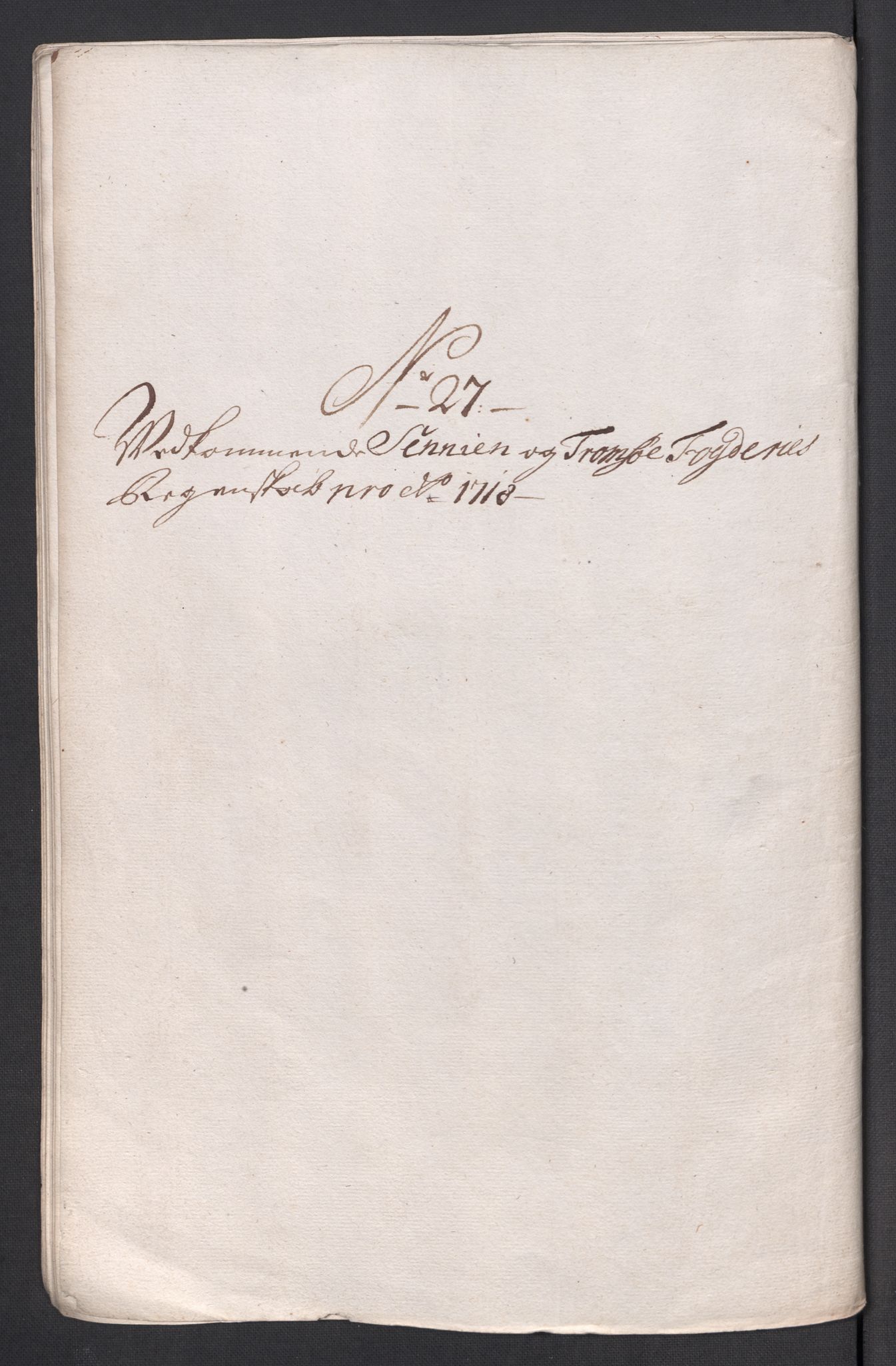 Rentekammeret inntil 1814, Reviderte regnskaper, Fogderegnskap, AV/RA-EA-4092/R68/L4764: Fogderegnskap Senja og Troms, 1718, p. 190