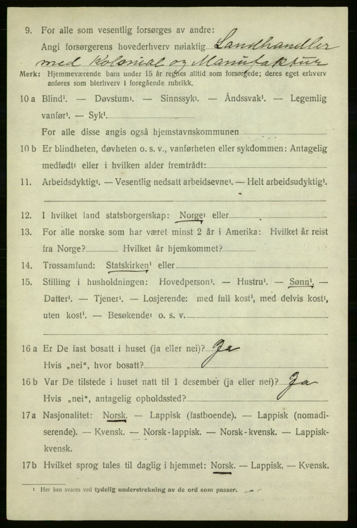 SATØ, 1920 census for Talvik, 1920, p. 1531