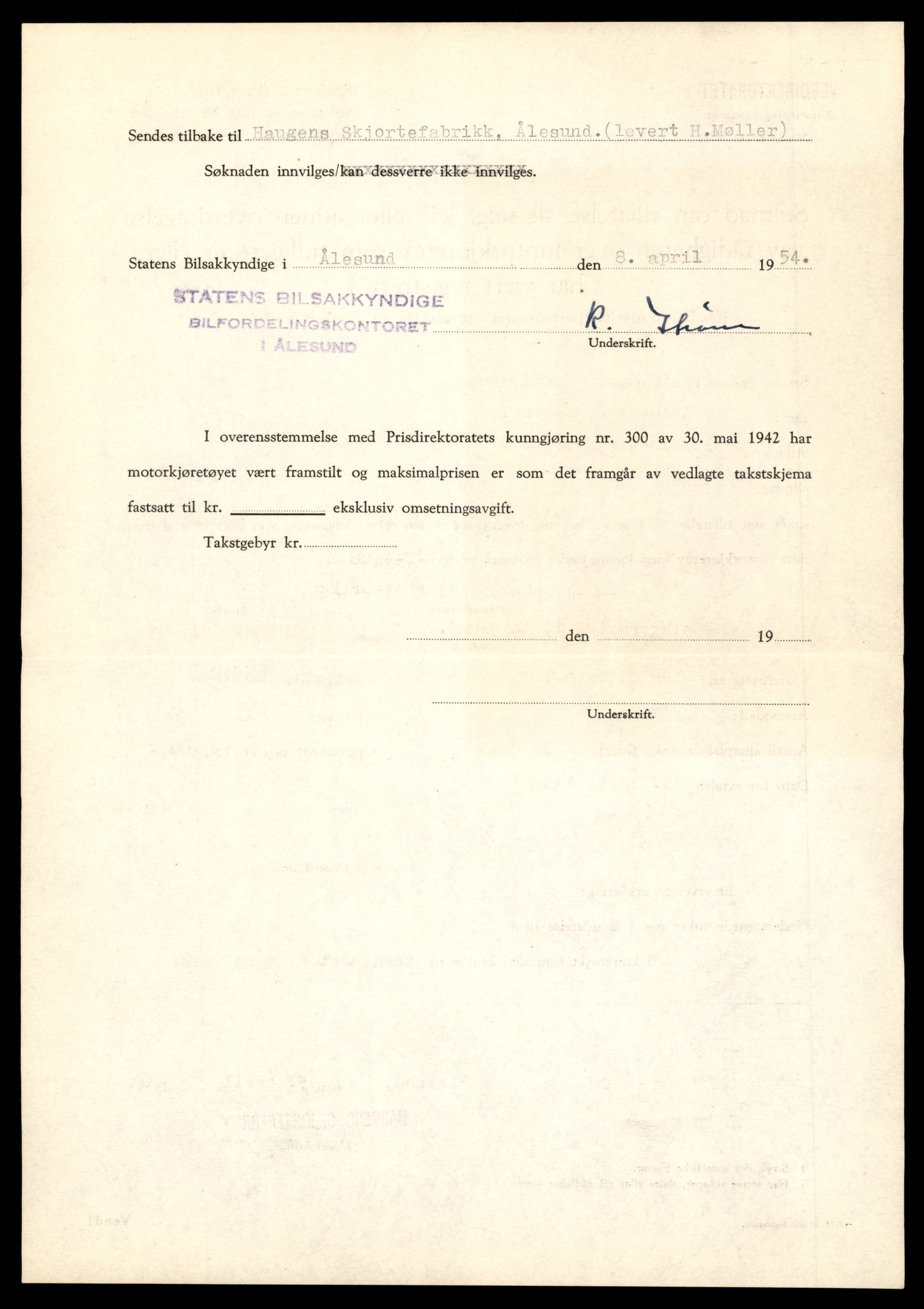 Møre og Romsdal vegkontor - Ålesund trafikkstasjon, AV/SAT-A-4099/F/Fe/L0012: Registreringskort for kjøretøy T 1290 - T 1450, 1927-1998, p. 2631