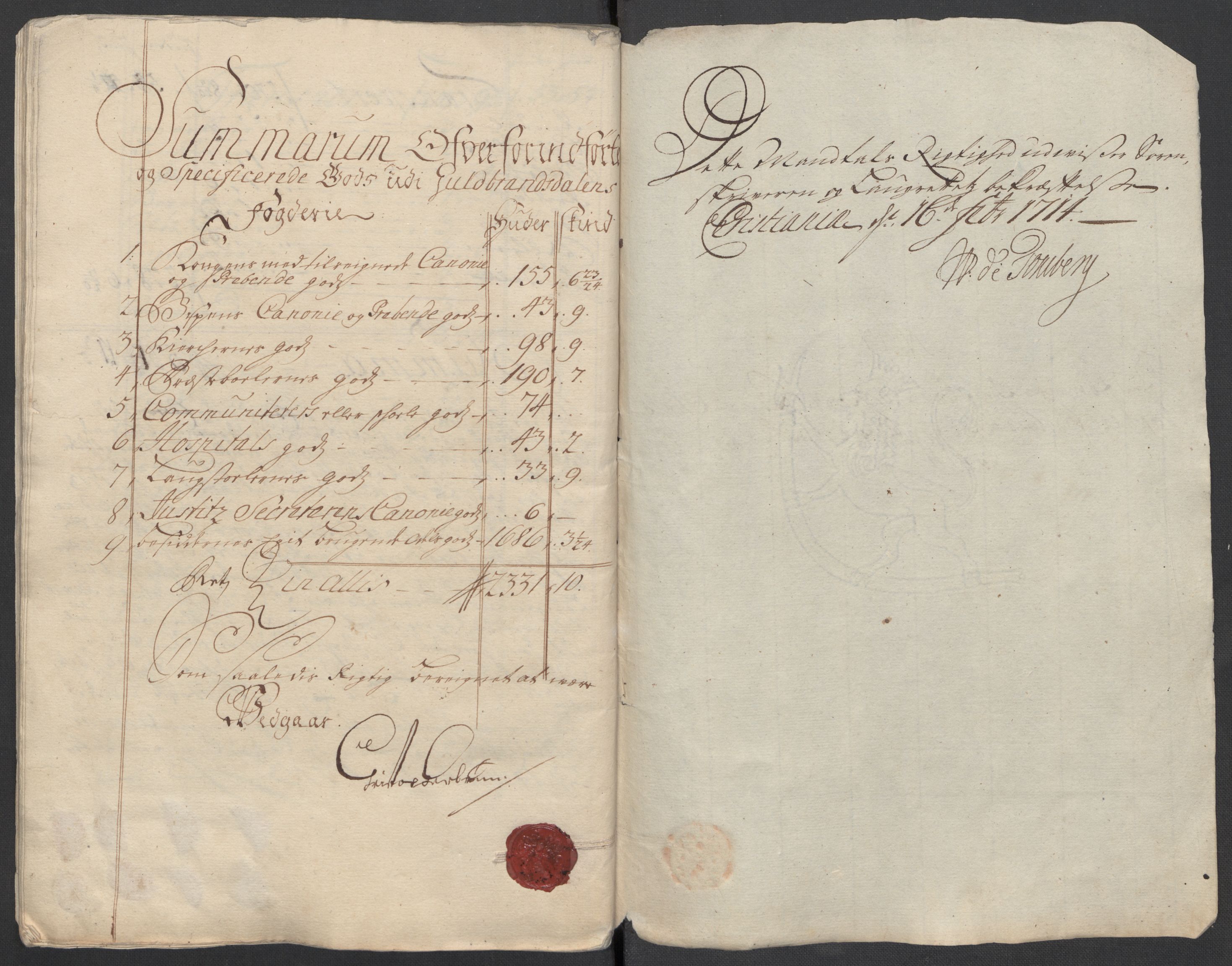 Rentekammeret inntil 1814, Reviderte regnskaper, Fogderegnskap, AV/RA-EA-4092/R17/L1182: Fogderegnskap Gudbrandsdal, 1713, p. 520