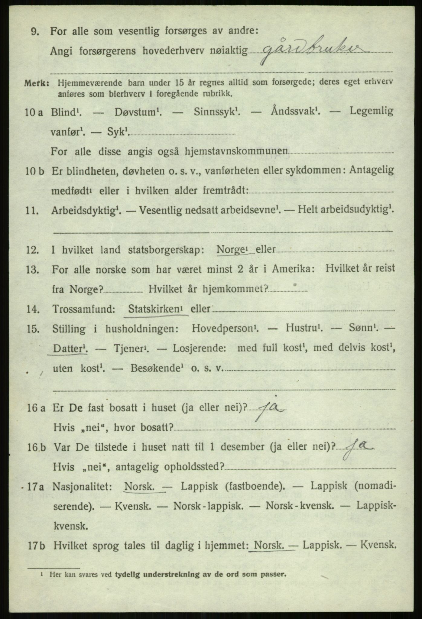 SATØ, 1920 census for Bardu, 1920, p. 3492