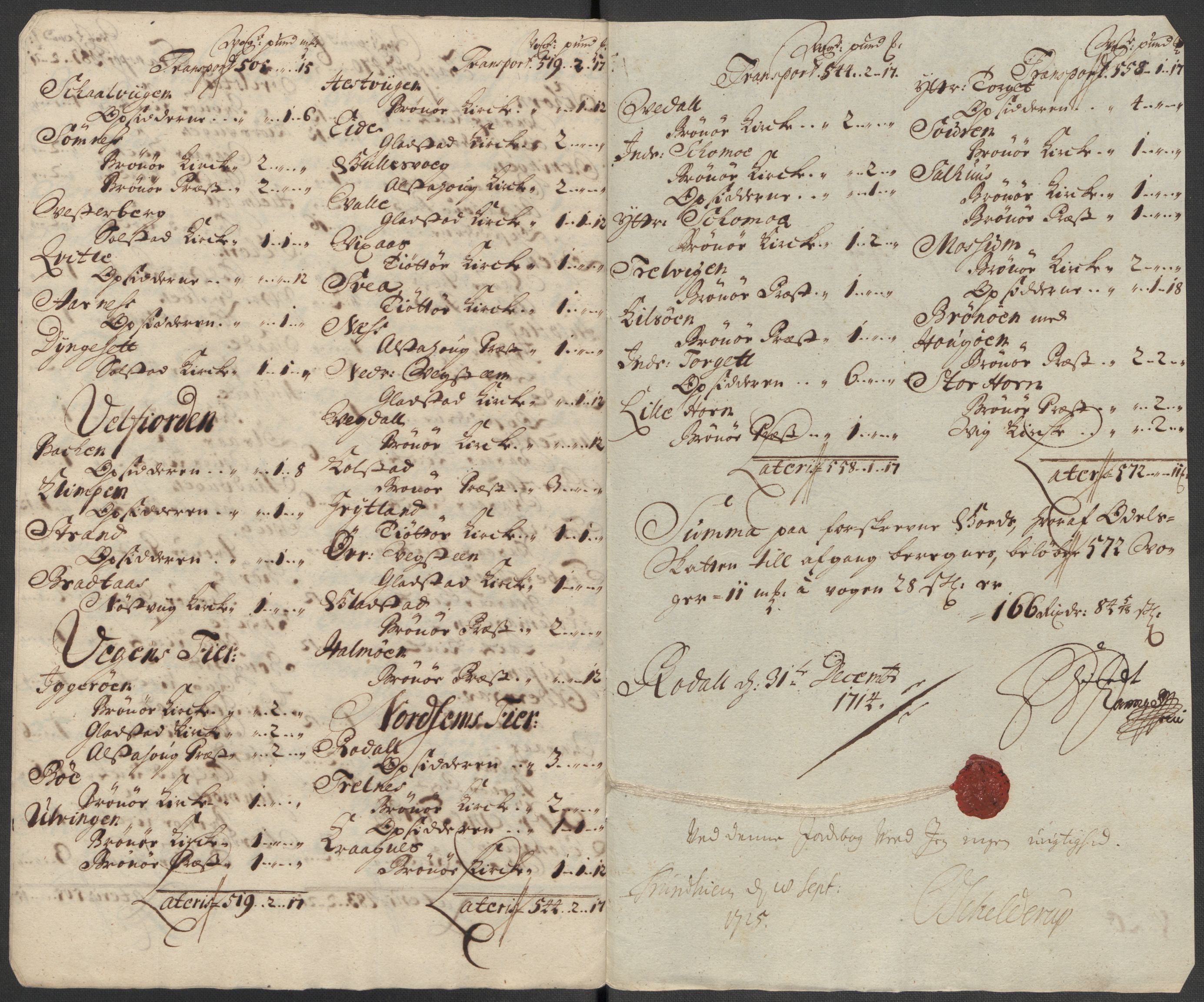 Rentekammeret inntil 1814, Reviderte regnskaper, Fogderegnskap, AV/RA-EA-4092/R65/L4513: Fogderegnskap Helgeland, 1714-1715, p. 227